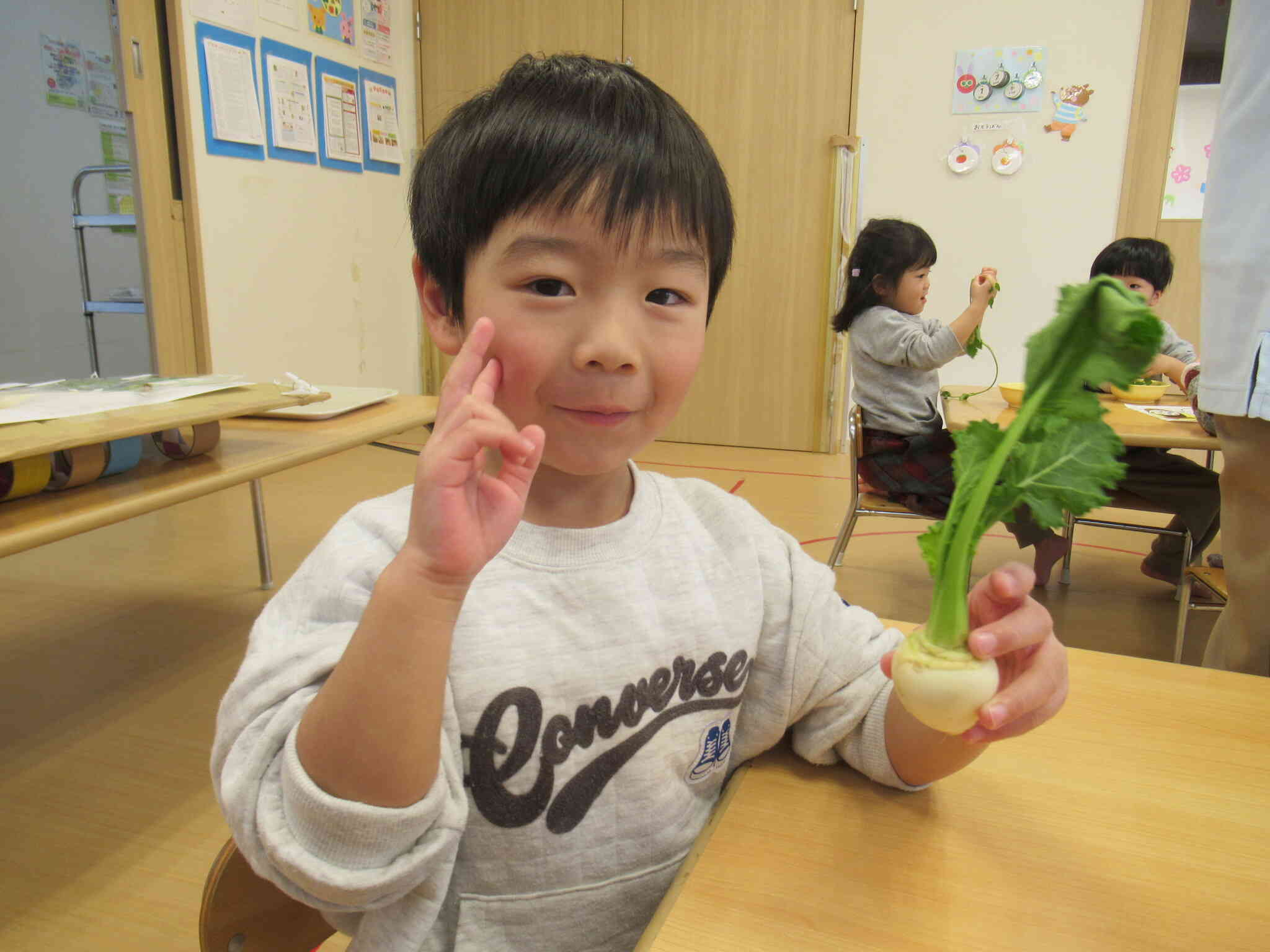 「ぼく、“すずな”覚えたよ。」