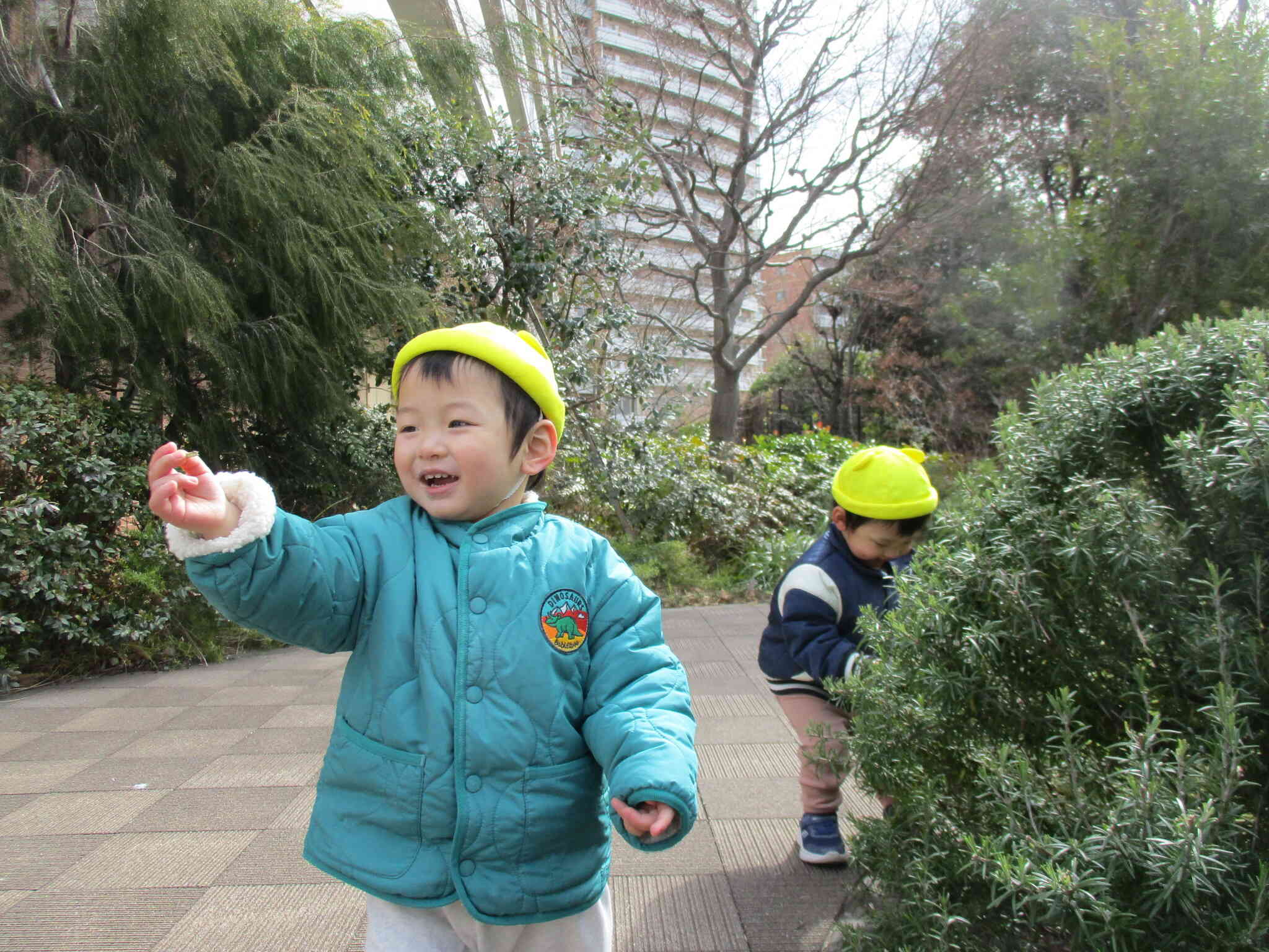 0歳児　ひよこ組　戸外活動の様子