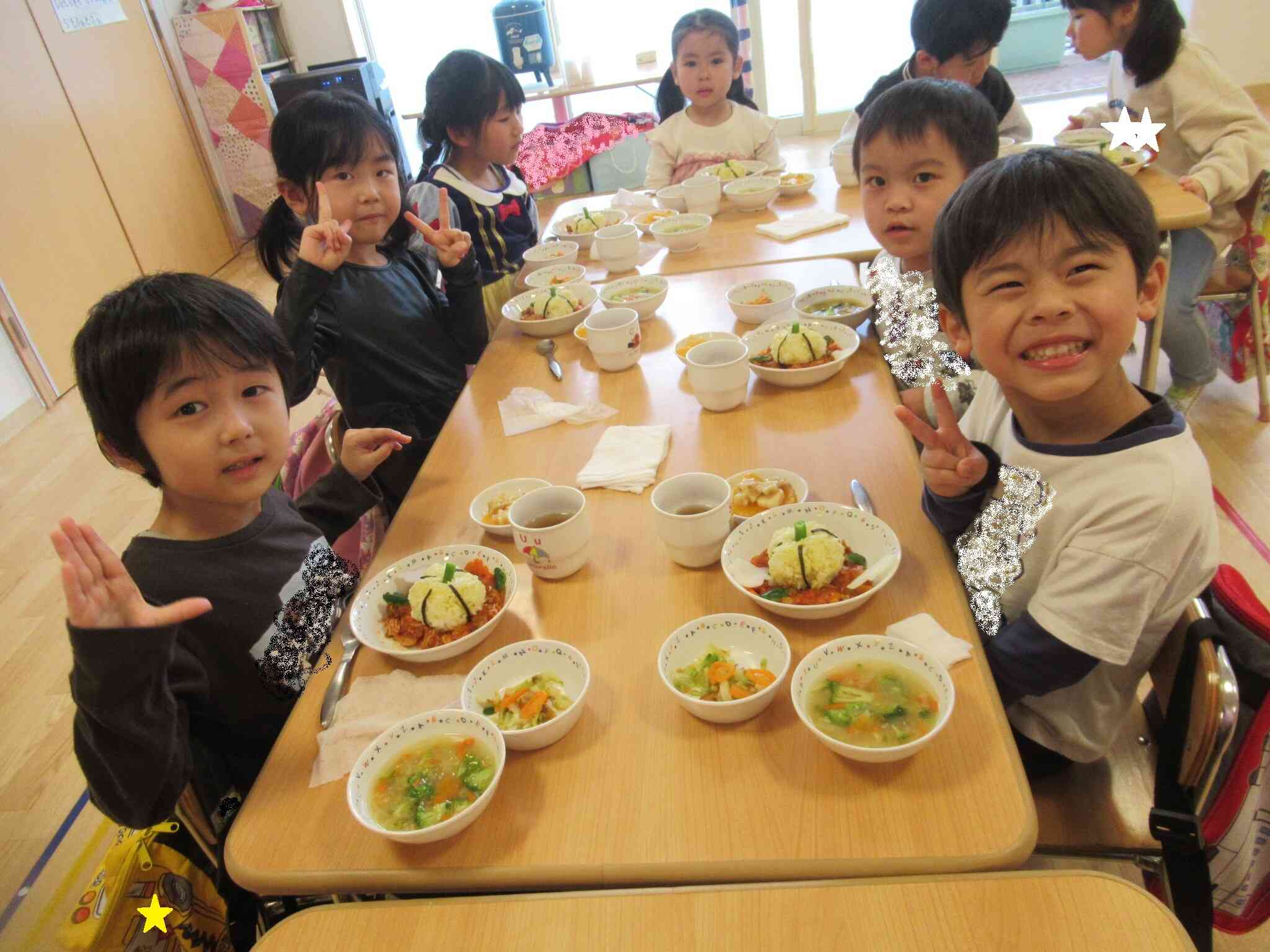 ｢これから食べるよ｣と満面の笑顔です