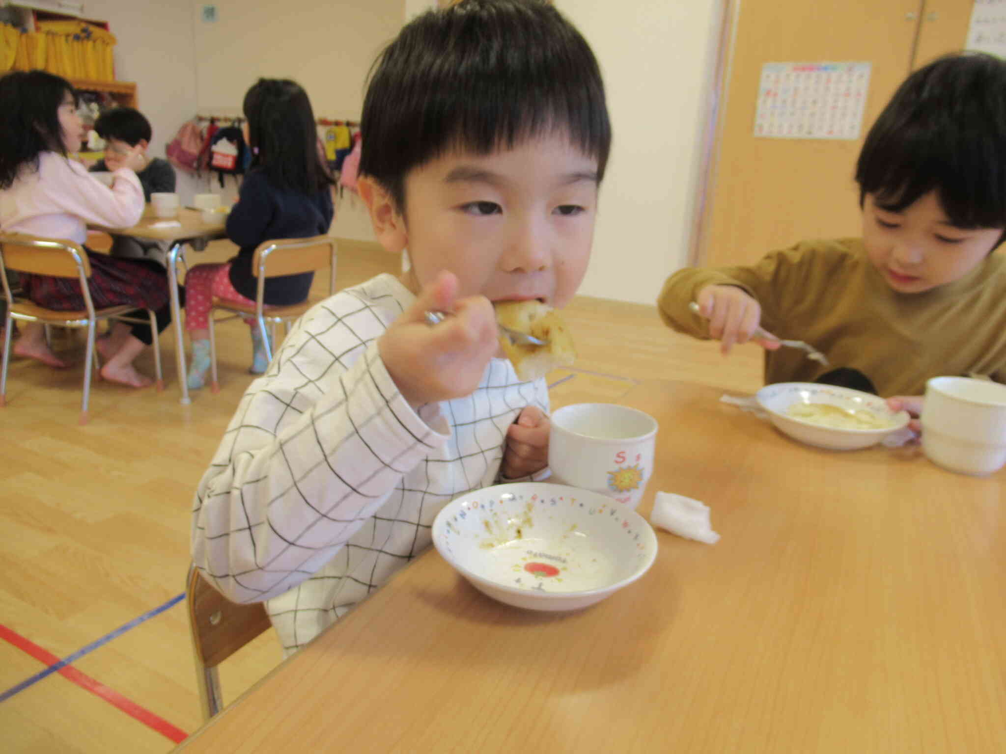 美味しかったみそたんぽ、あっという間に食べ終わってしまいました。また、クッキングをしようね