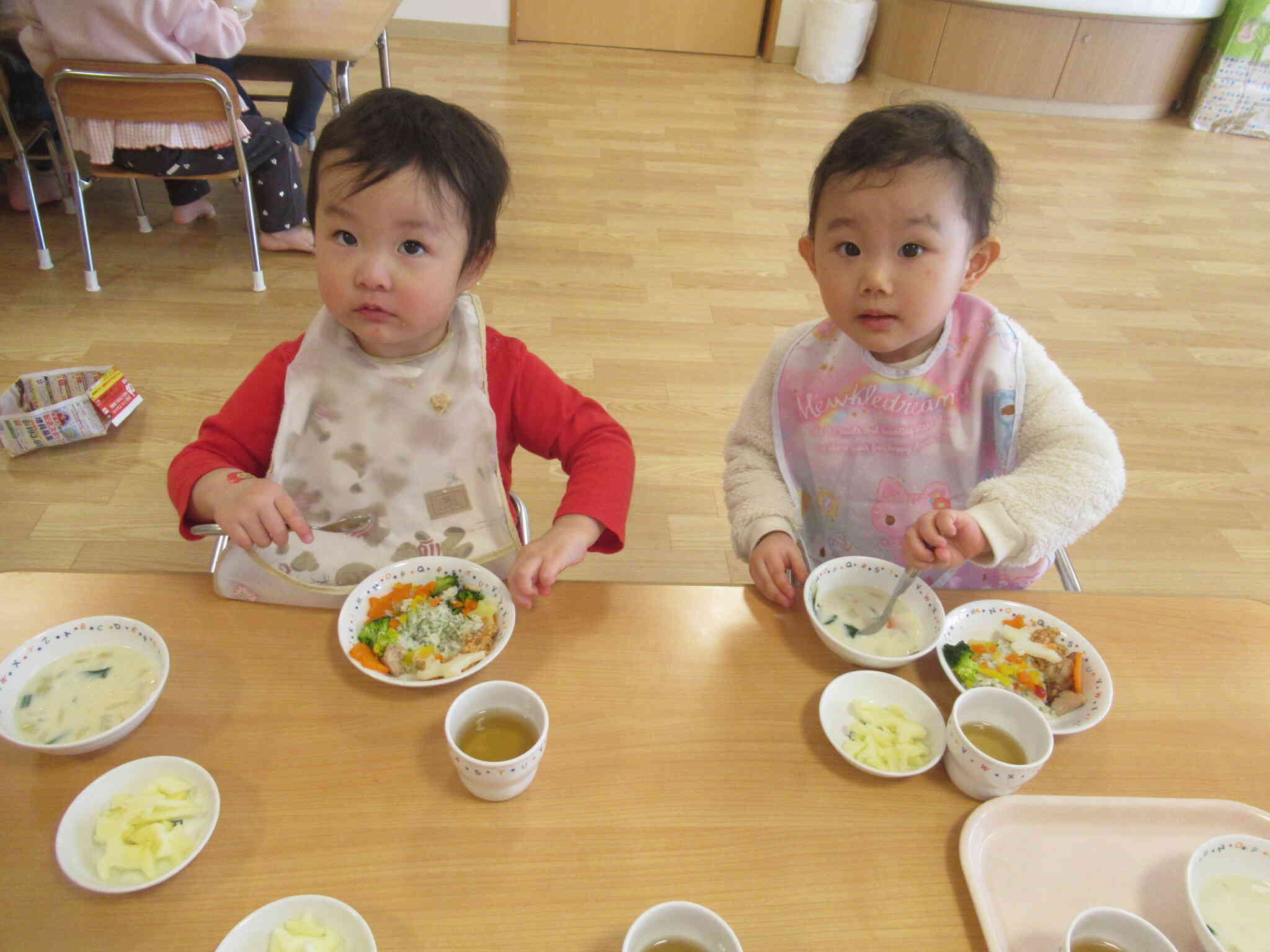 これから食べるランチにワクワクしていました。