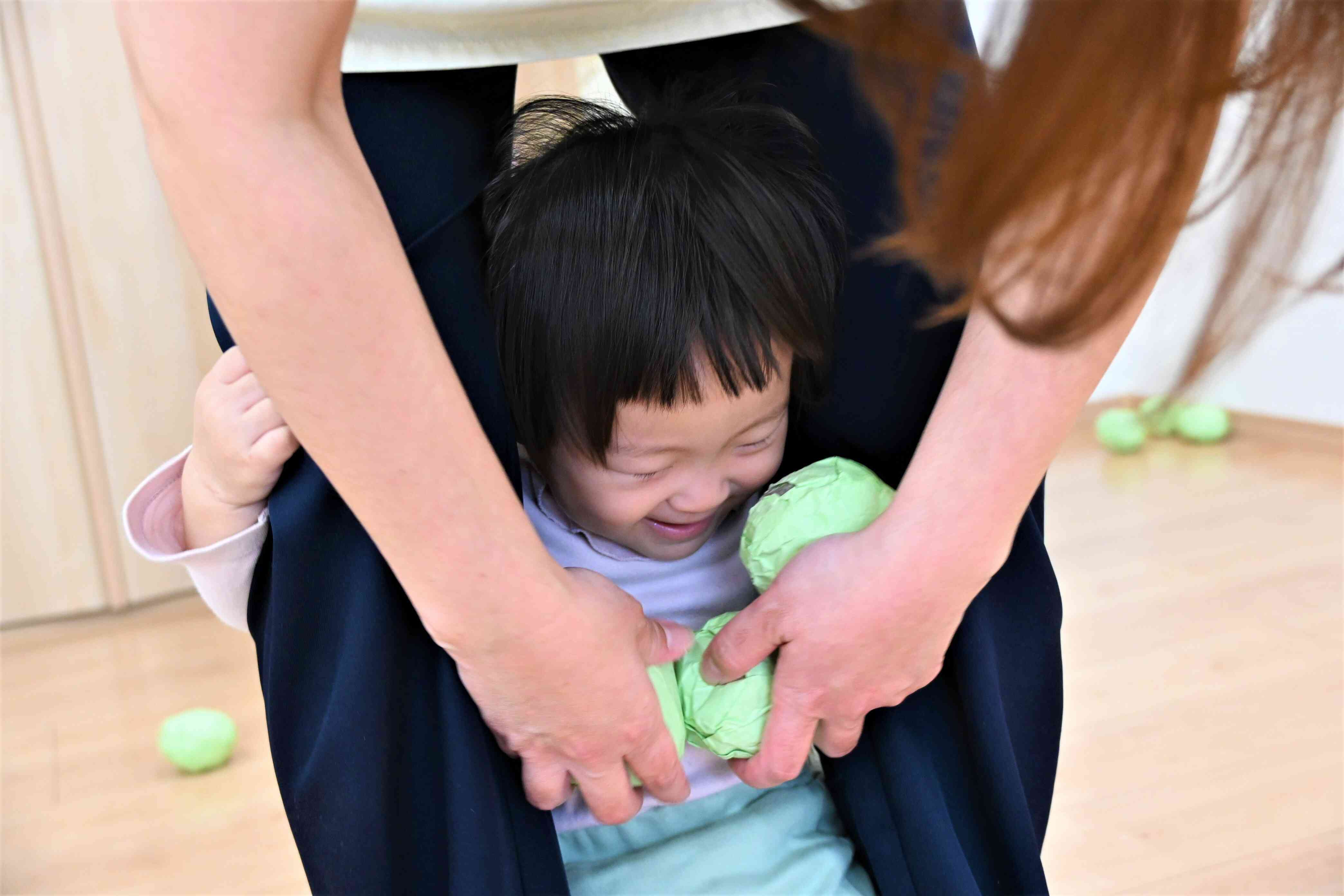 ボールを集める先生と♡