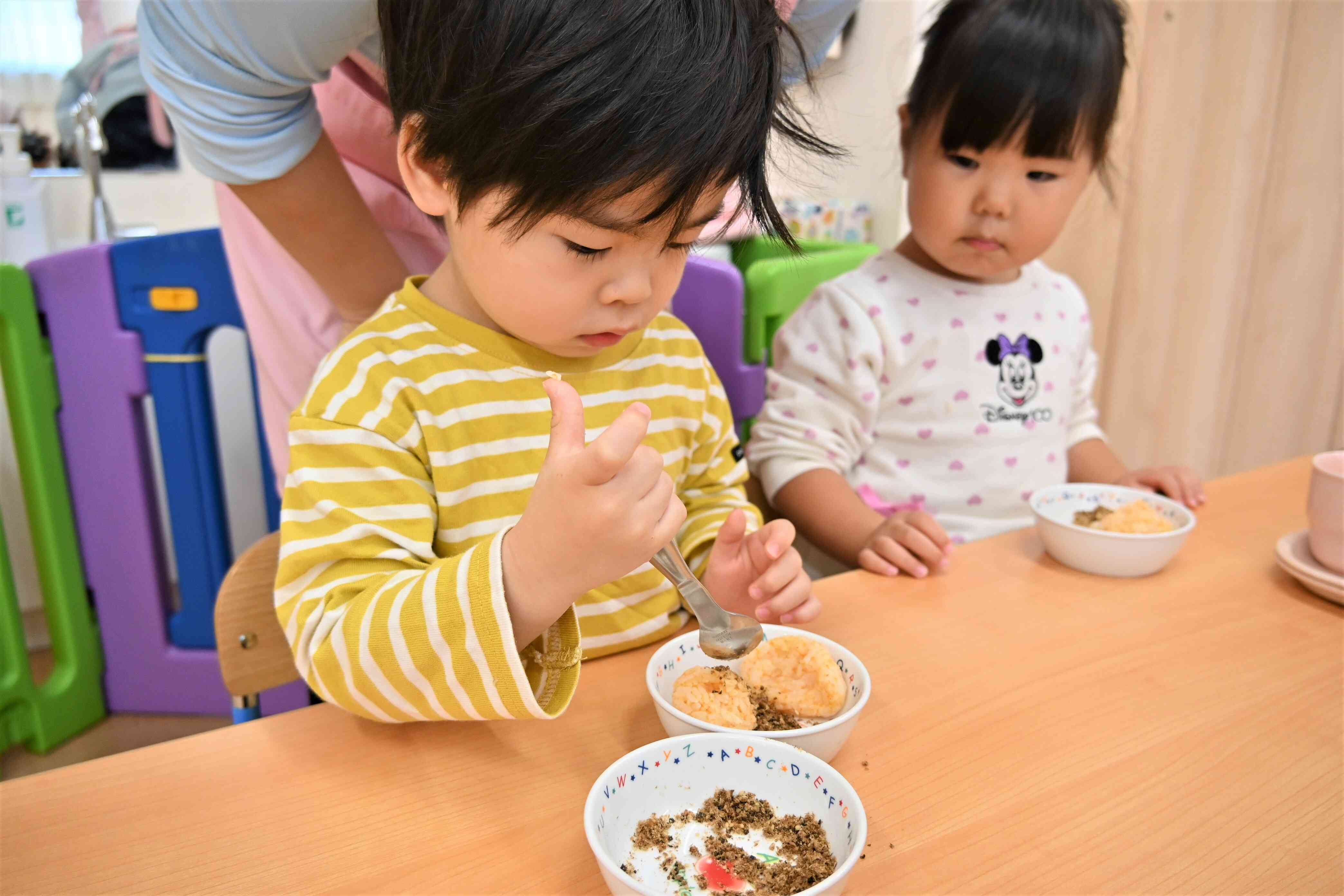 おにぎりを握ったら。。