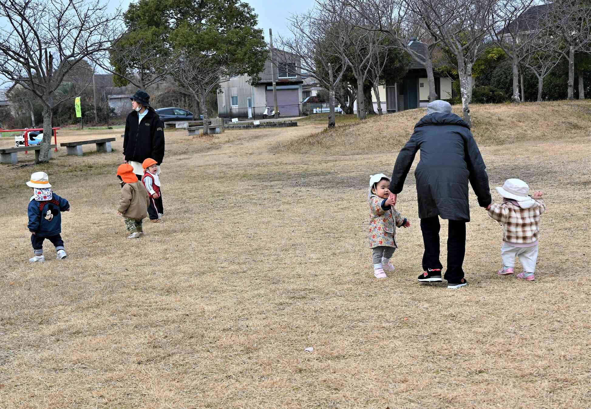 広い公園で♪