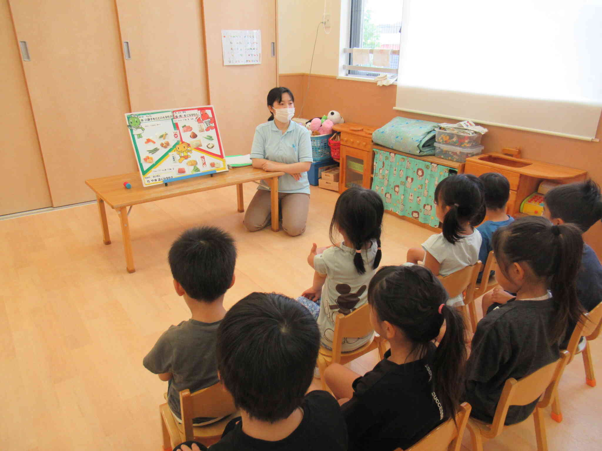 食育：三色食品群について【5歳児クラス：きりん組】