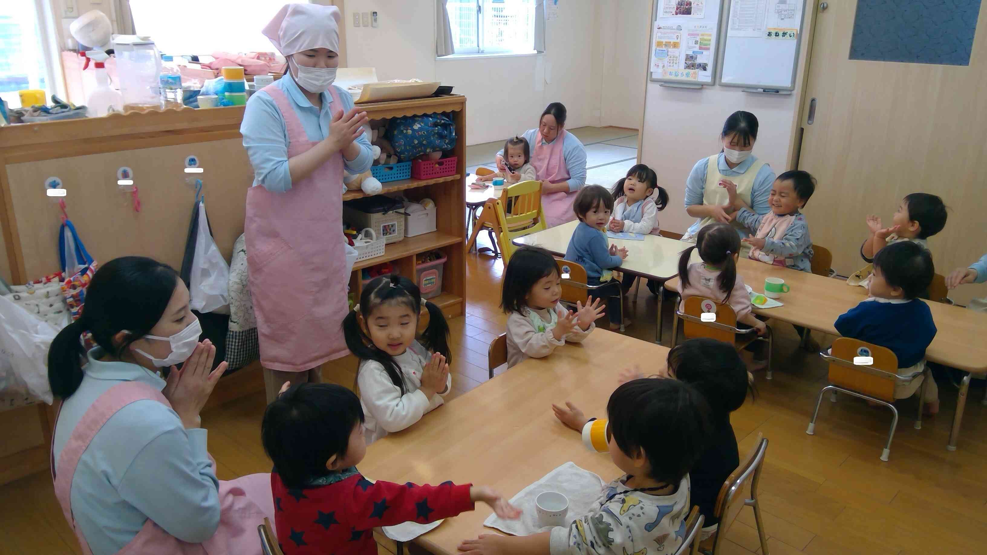 た～くさん食べた子ども達。今年も元気いっぱいあそぼうね。