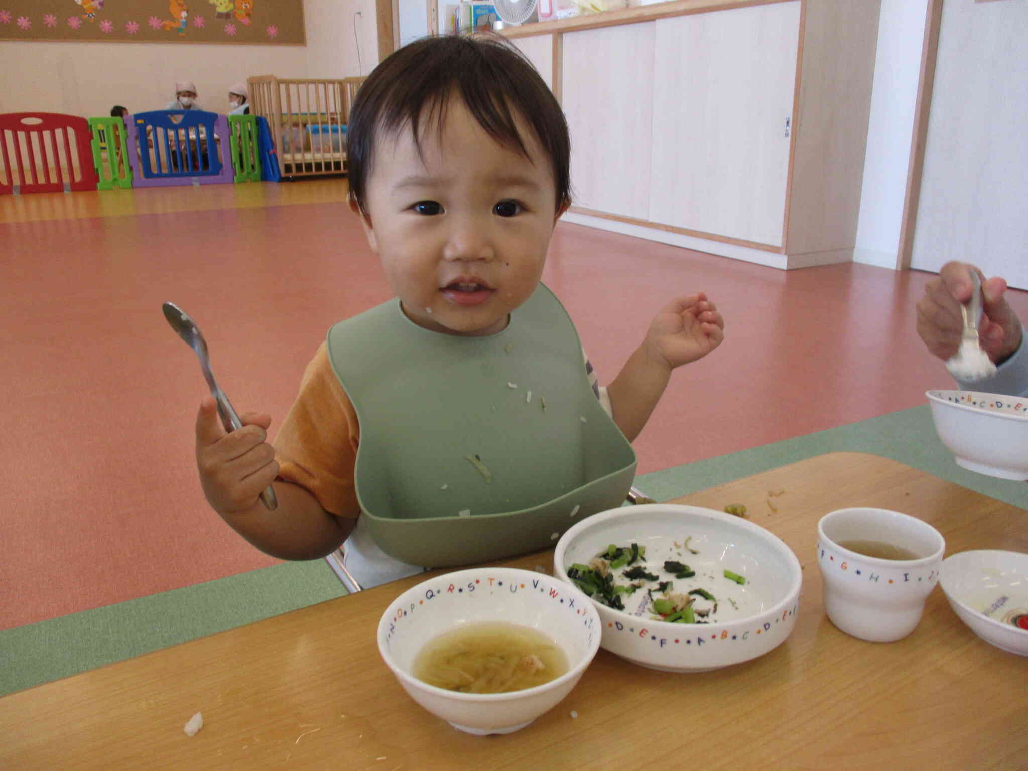 自分で食べられるよ