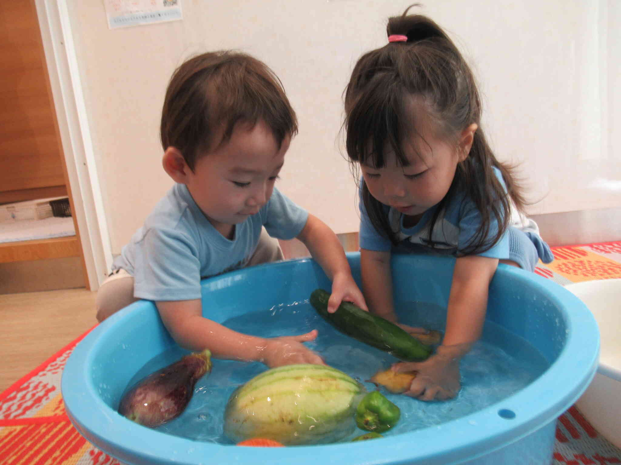 野菜をお風呂に入れてみたよ☆