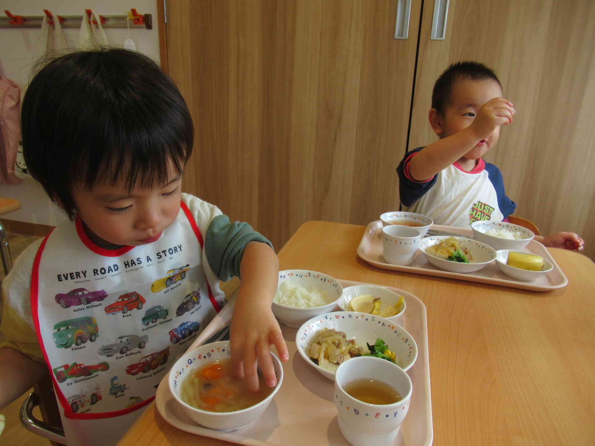 給食にもきのこが！