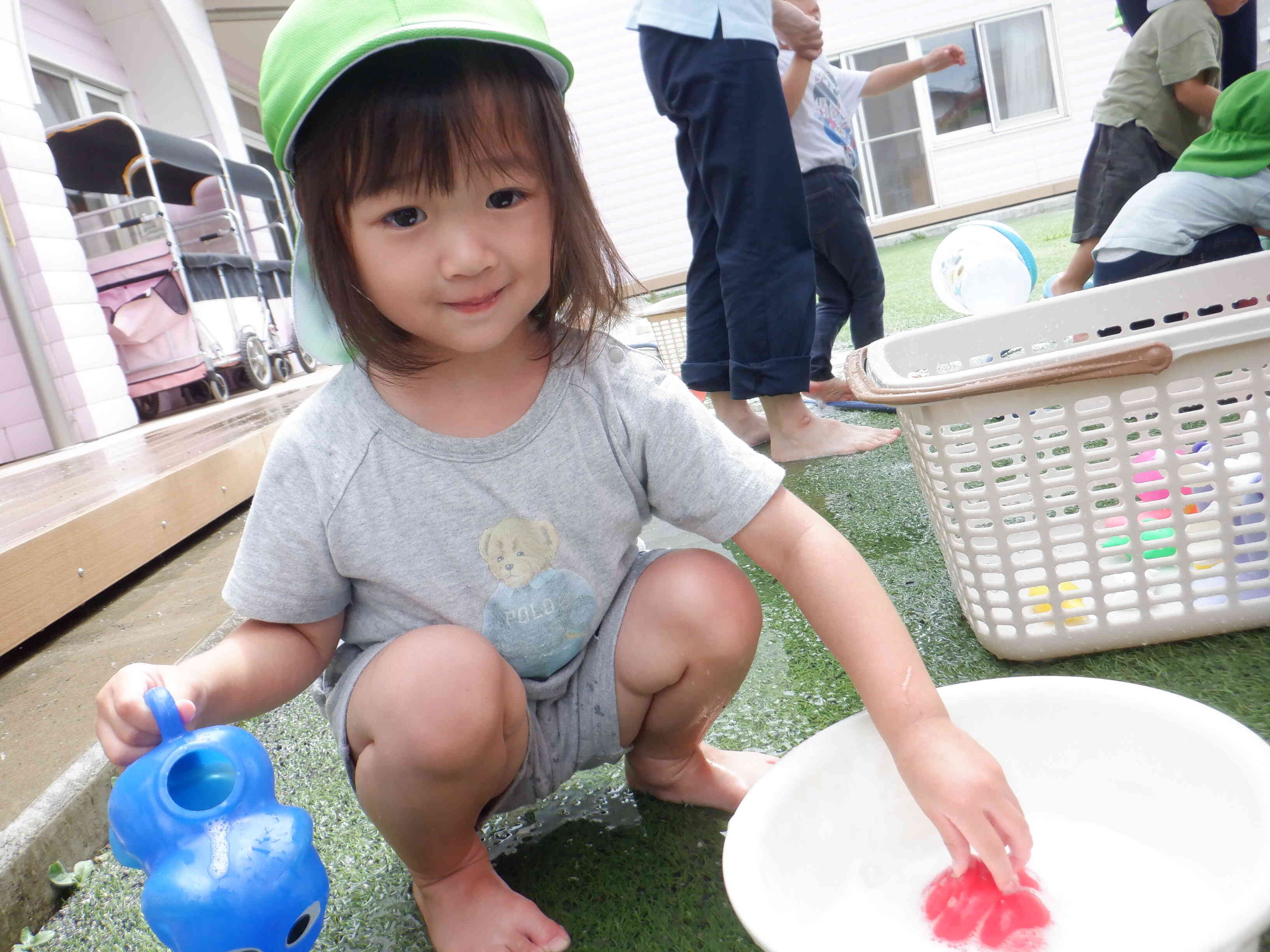 お水と泡遊び大好き