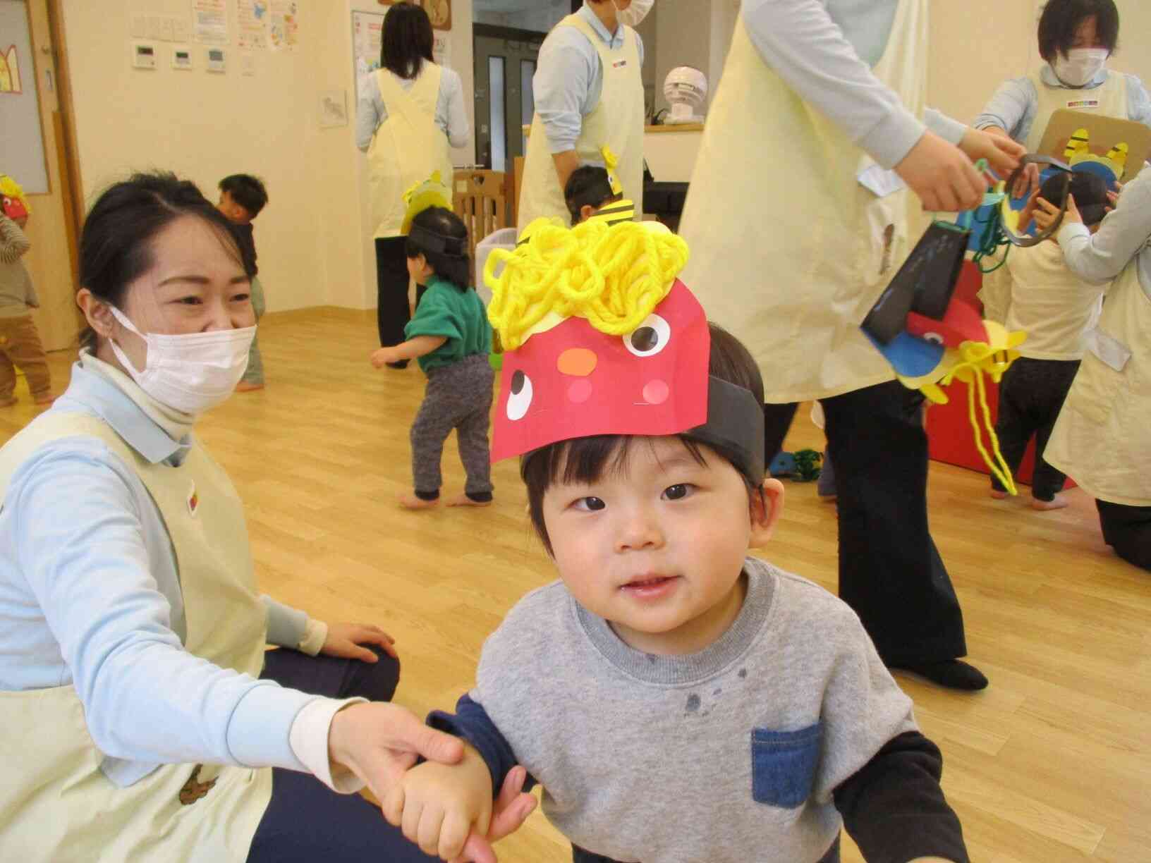 お面がお気に入り