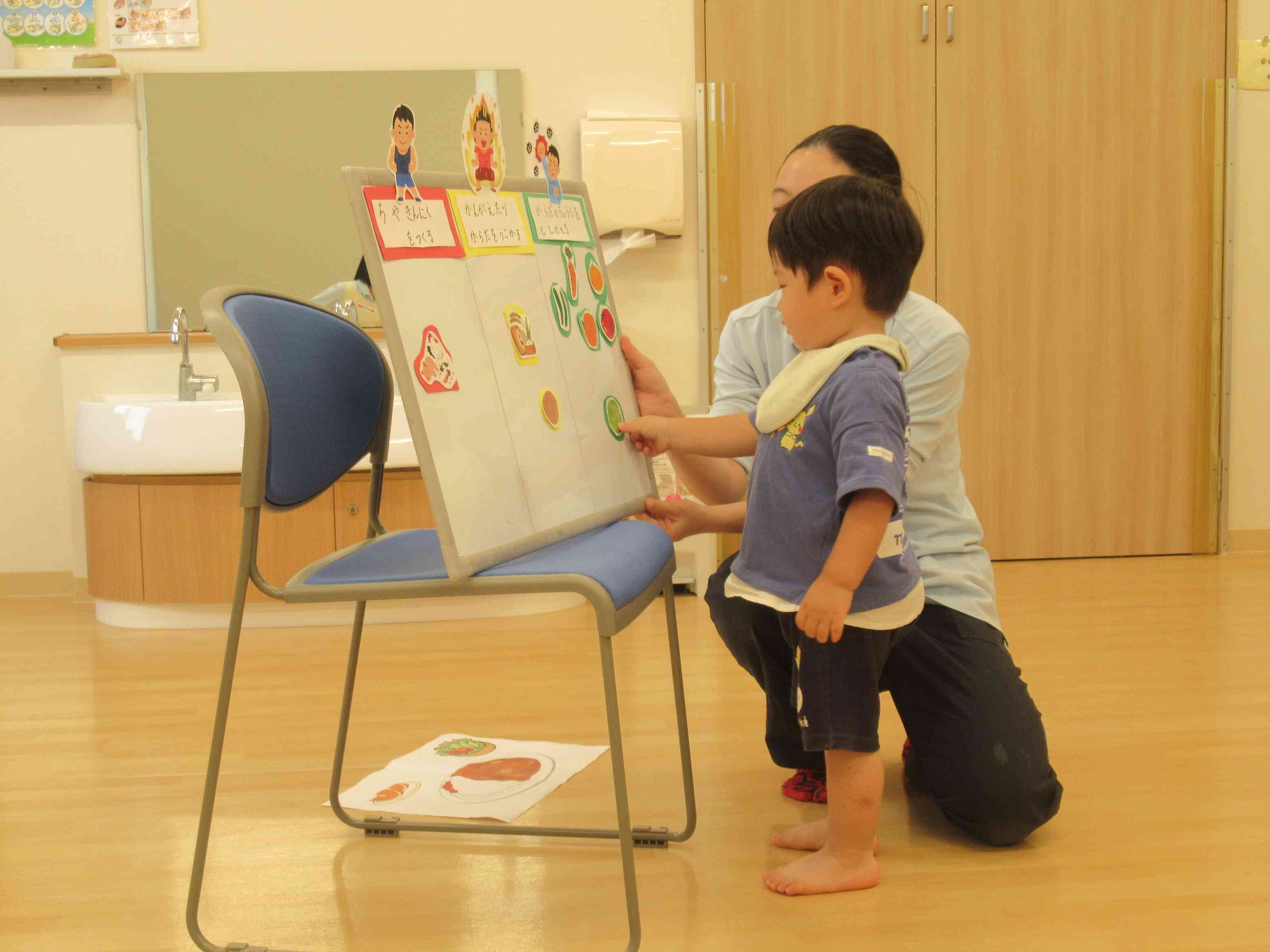 9月の食育集会「食べ物の働きを知ろう。」