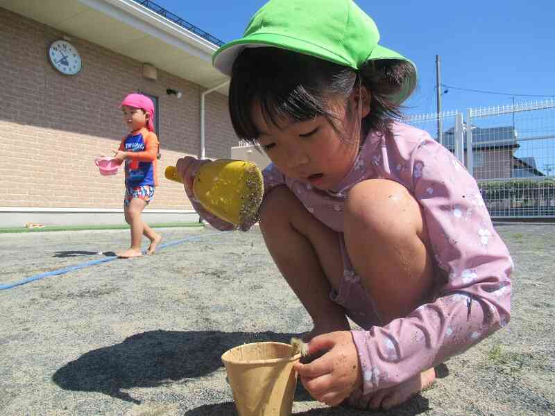 水に砂を混ぜて……