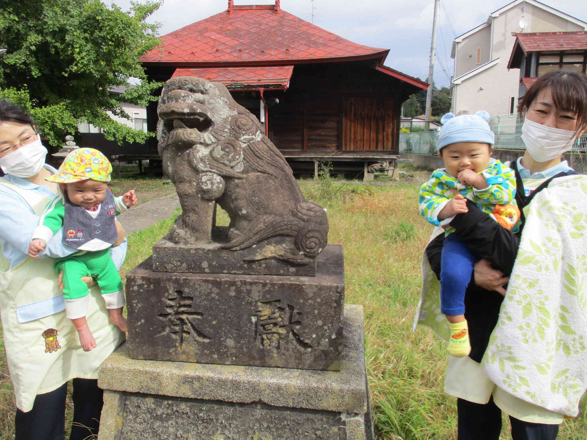 狛犬さんとハイチーズ！