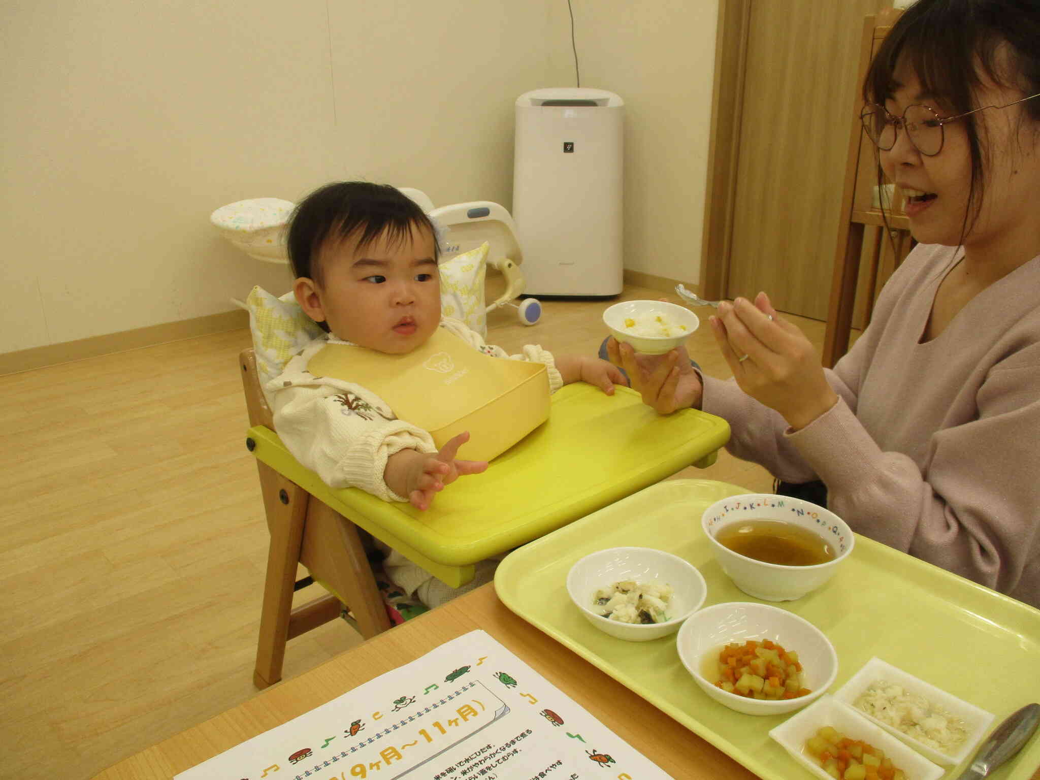 ミミちゃんルーム「離乳食試食会」を開催しました