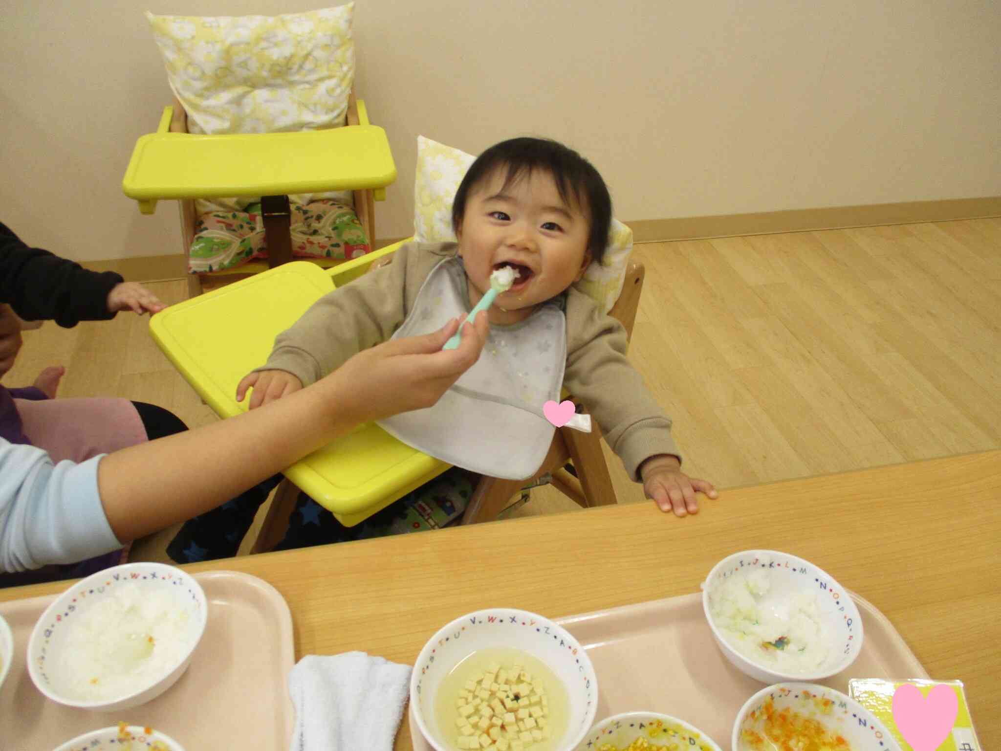 笑顔で食事良いですね。完食しましたよ。