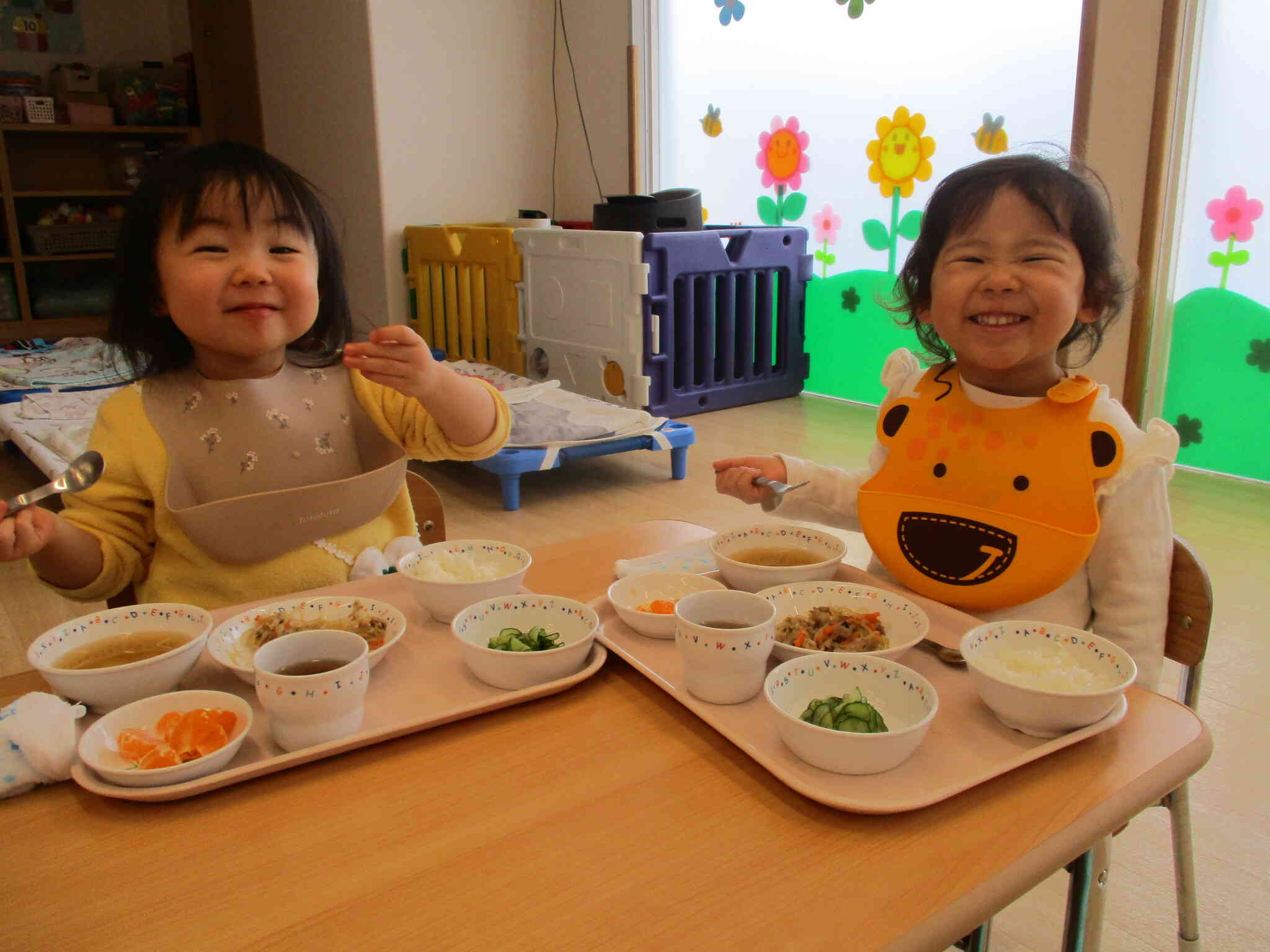 給食美味しいね