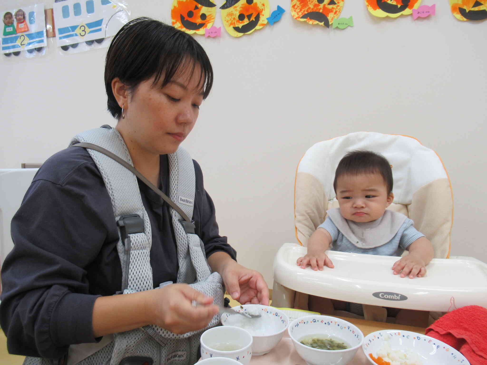 離乳食についての相談と試食