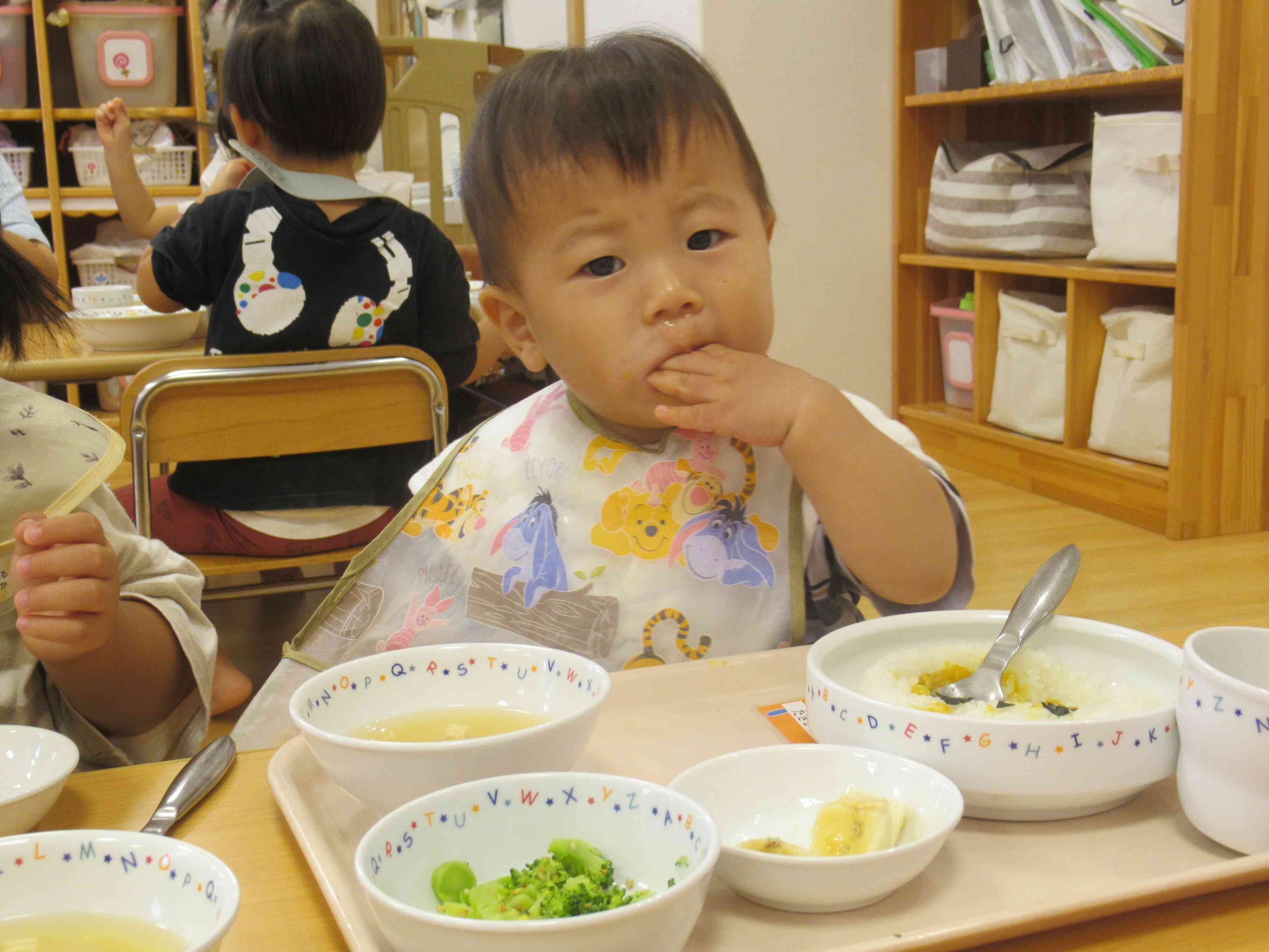 お給食おいしいね～！