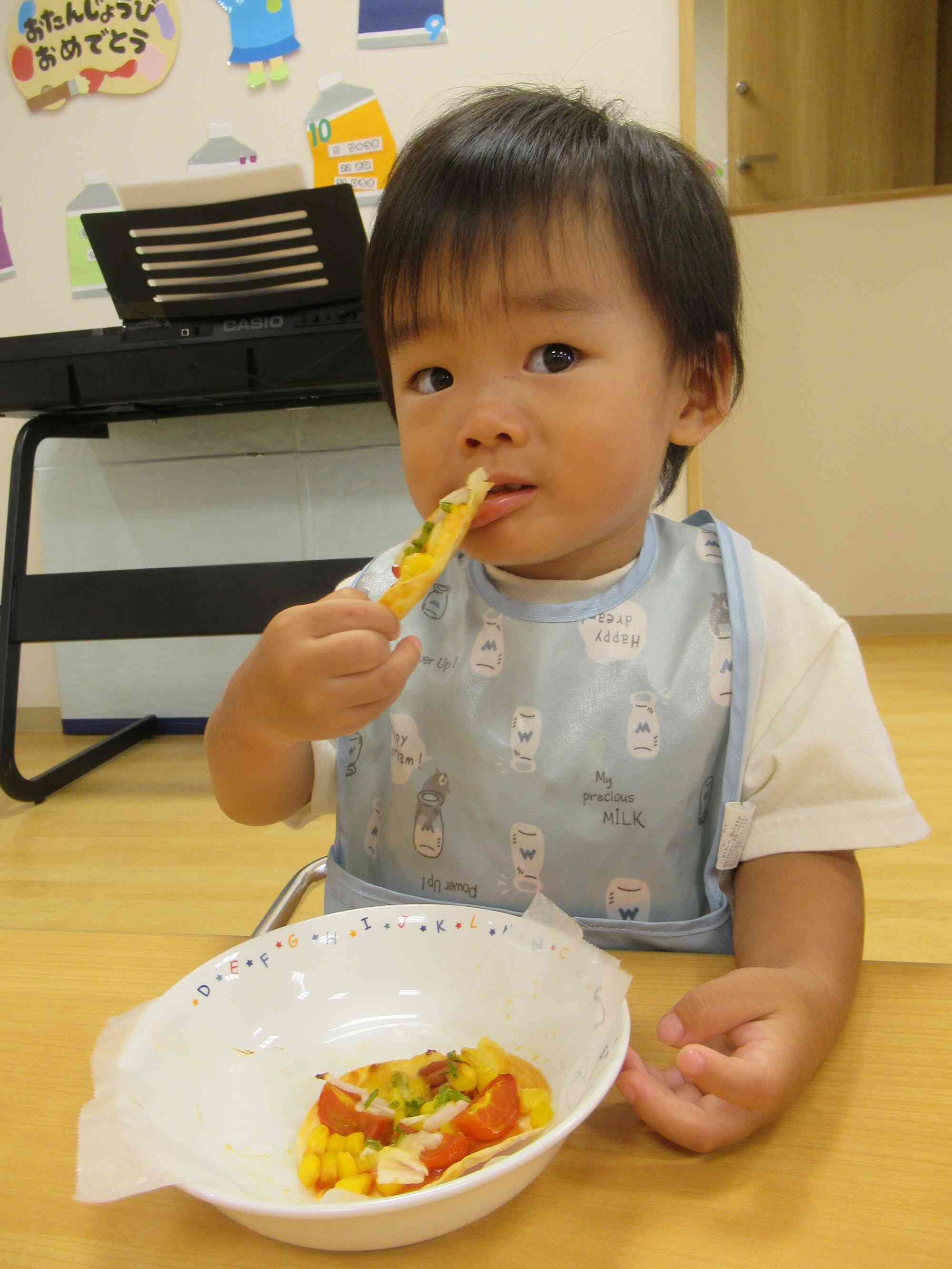 子どもたちはおやつの時間も大好き！いつも「今日のおやつなに～？」とワクワクしています♡