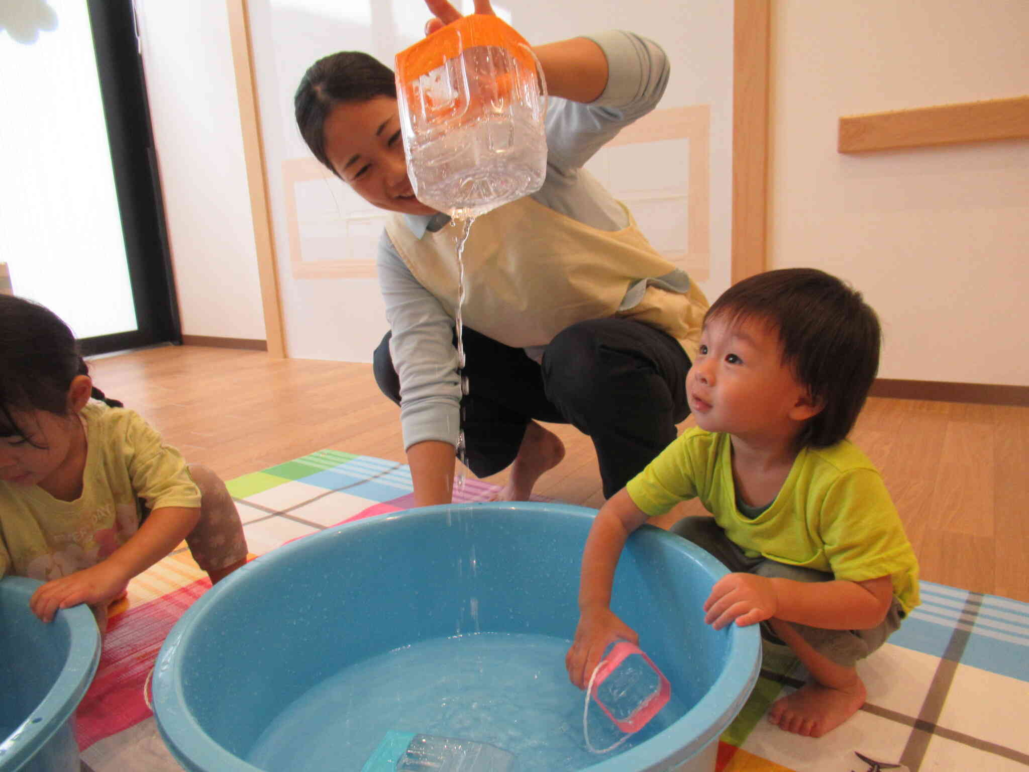 上からお水が降ってきたよ。