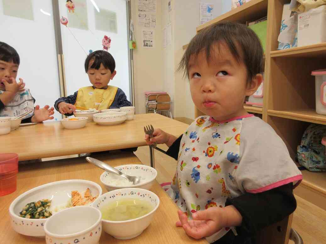 お味はどう？（モグモグ）美味しい！