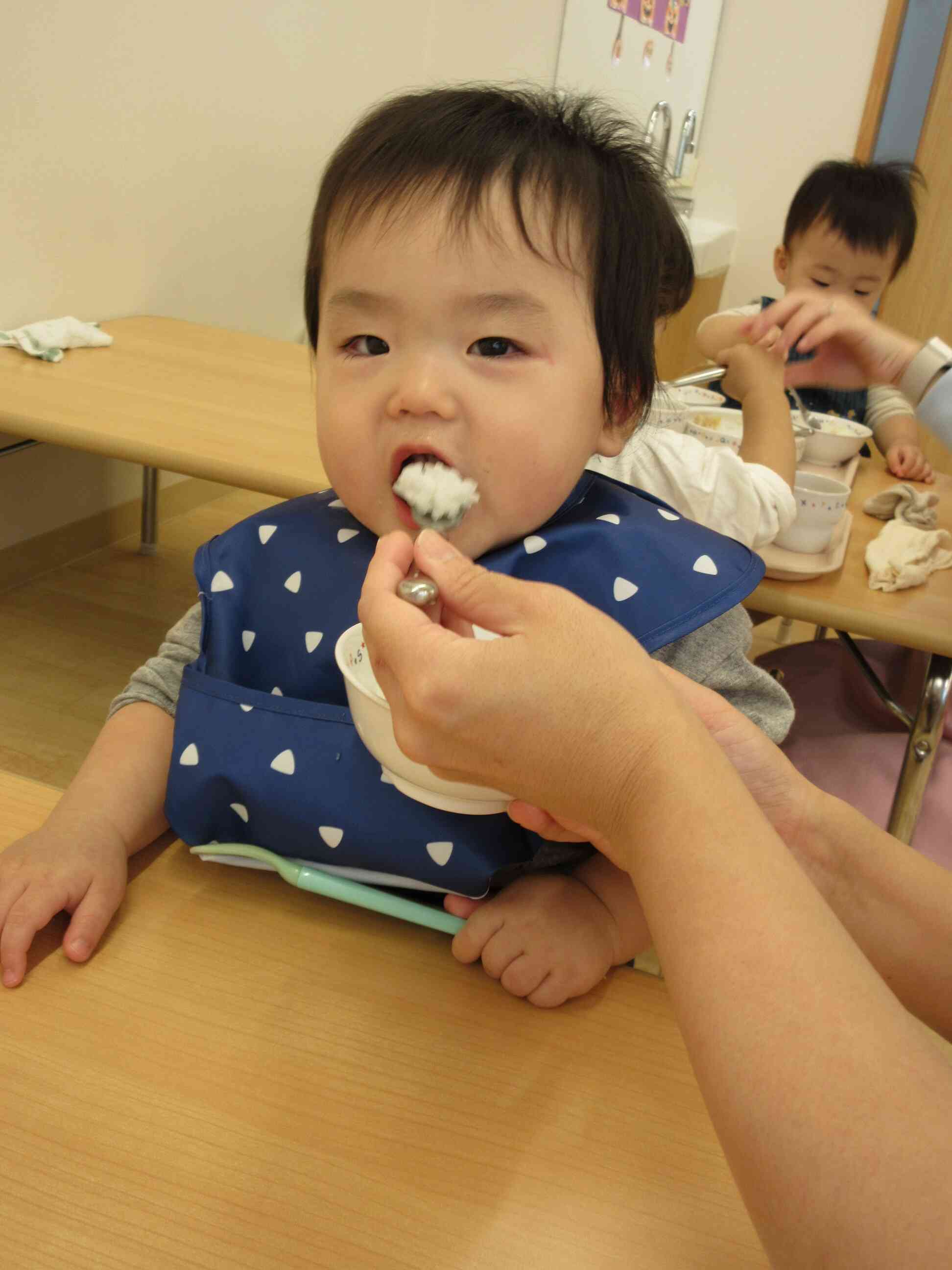 お口を大きく開けてたくさん食べたよ！