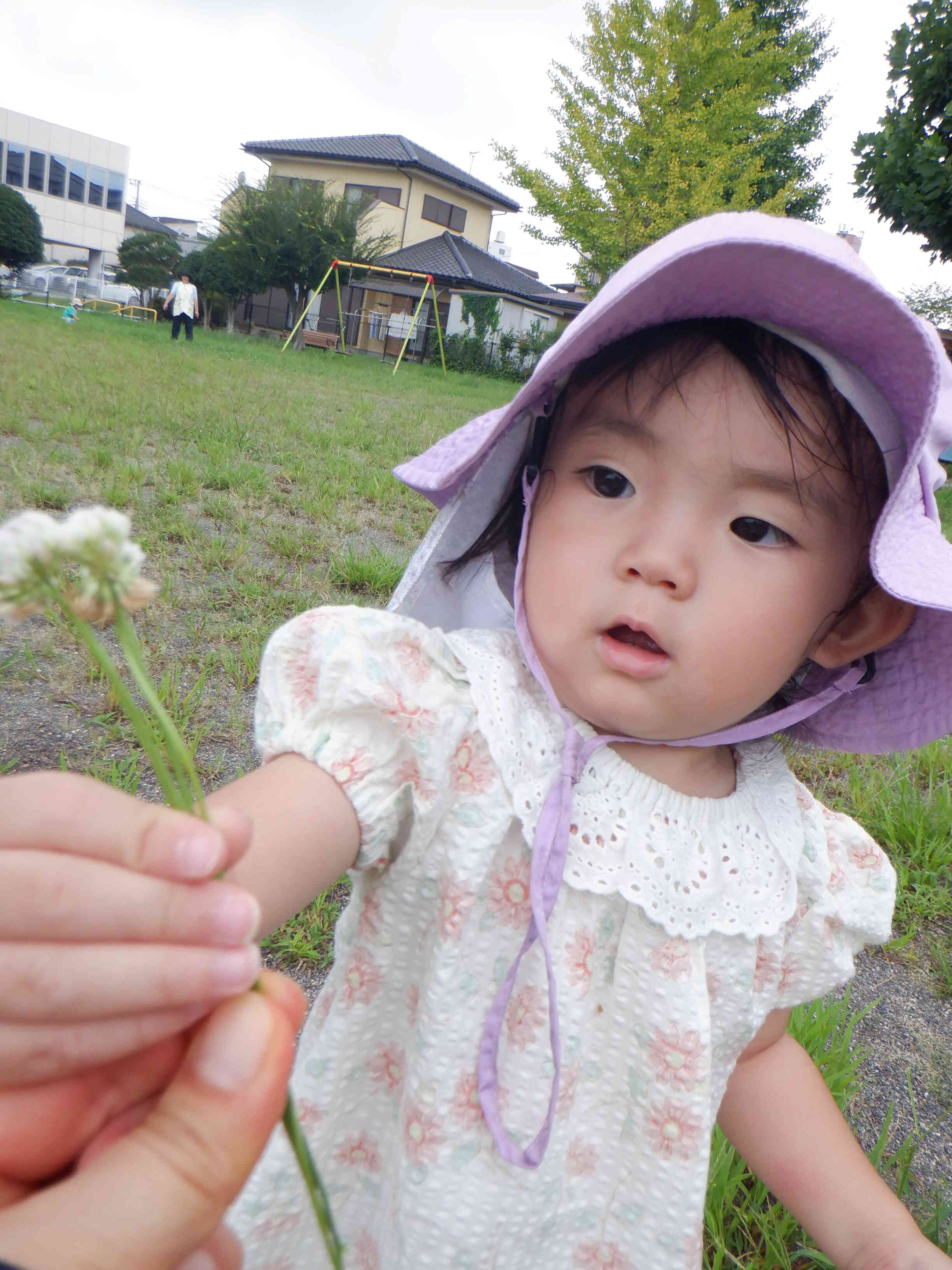 先生、お花どうぞ(^.^)