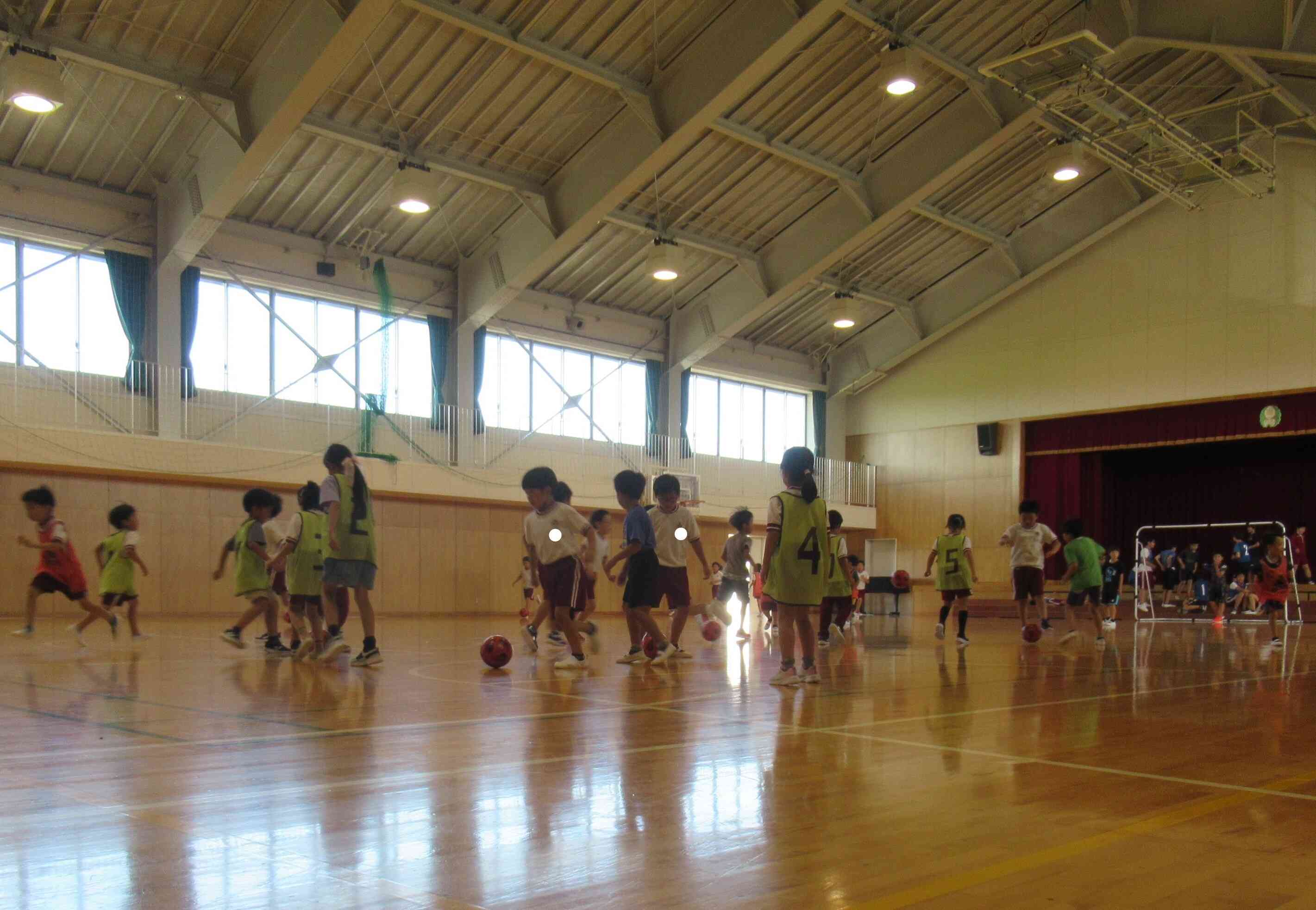 全力でサッカーを楽しんでいました