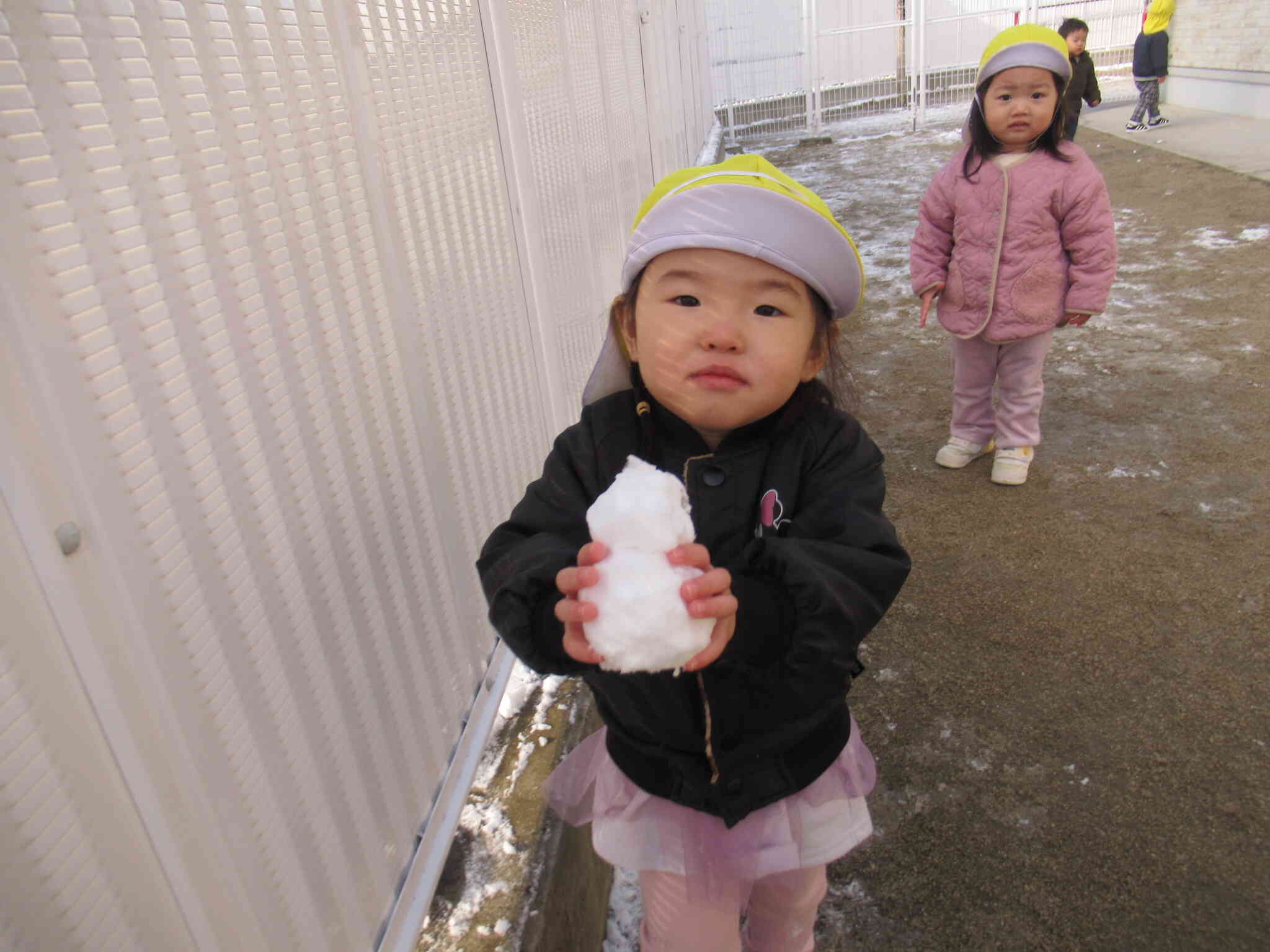 雪だるまつくってもらったよ！