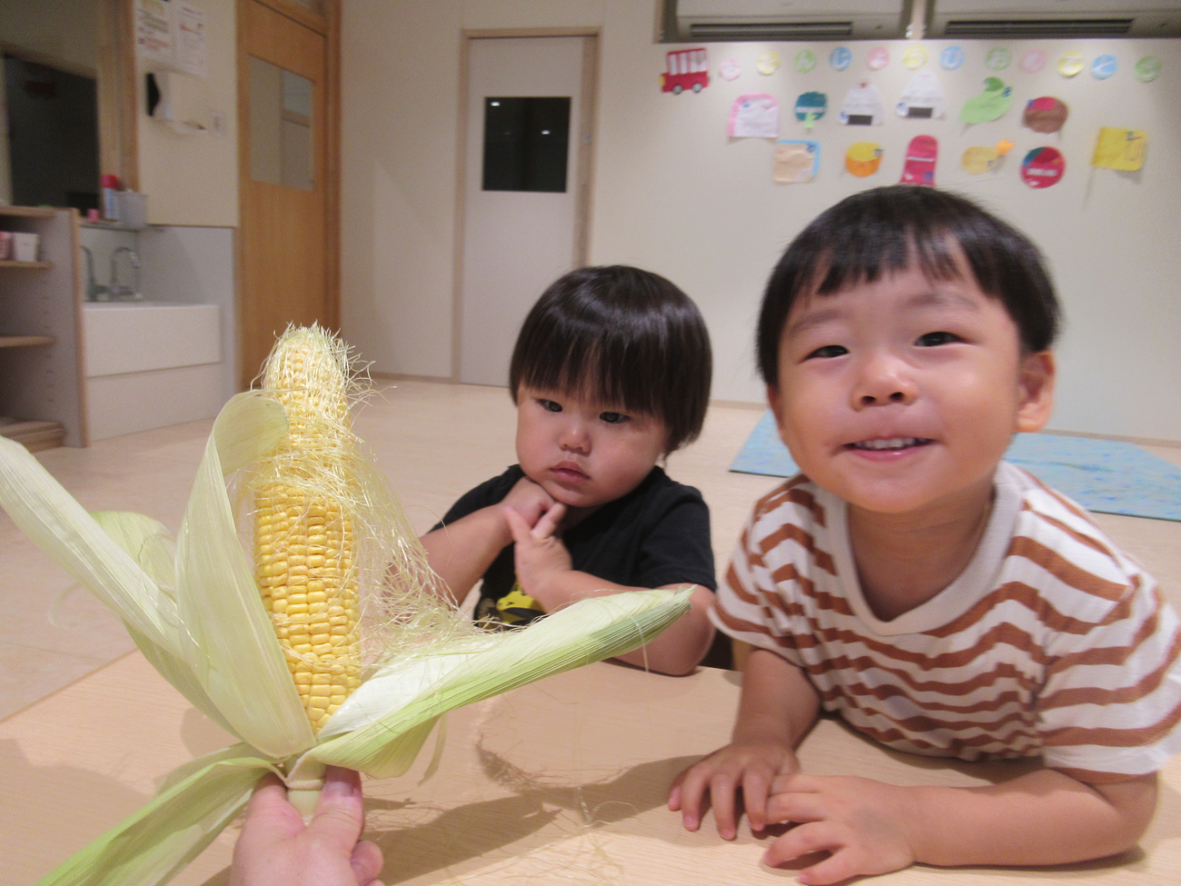 とうもろこし、大きいね！