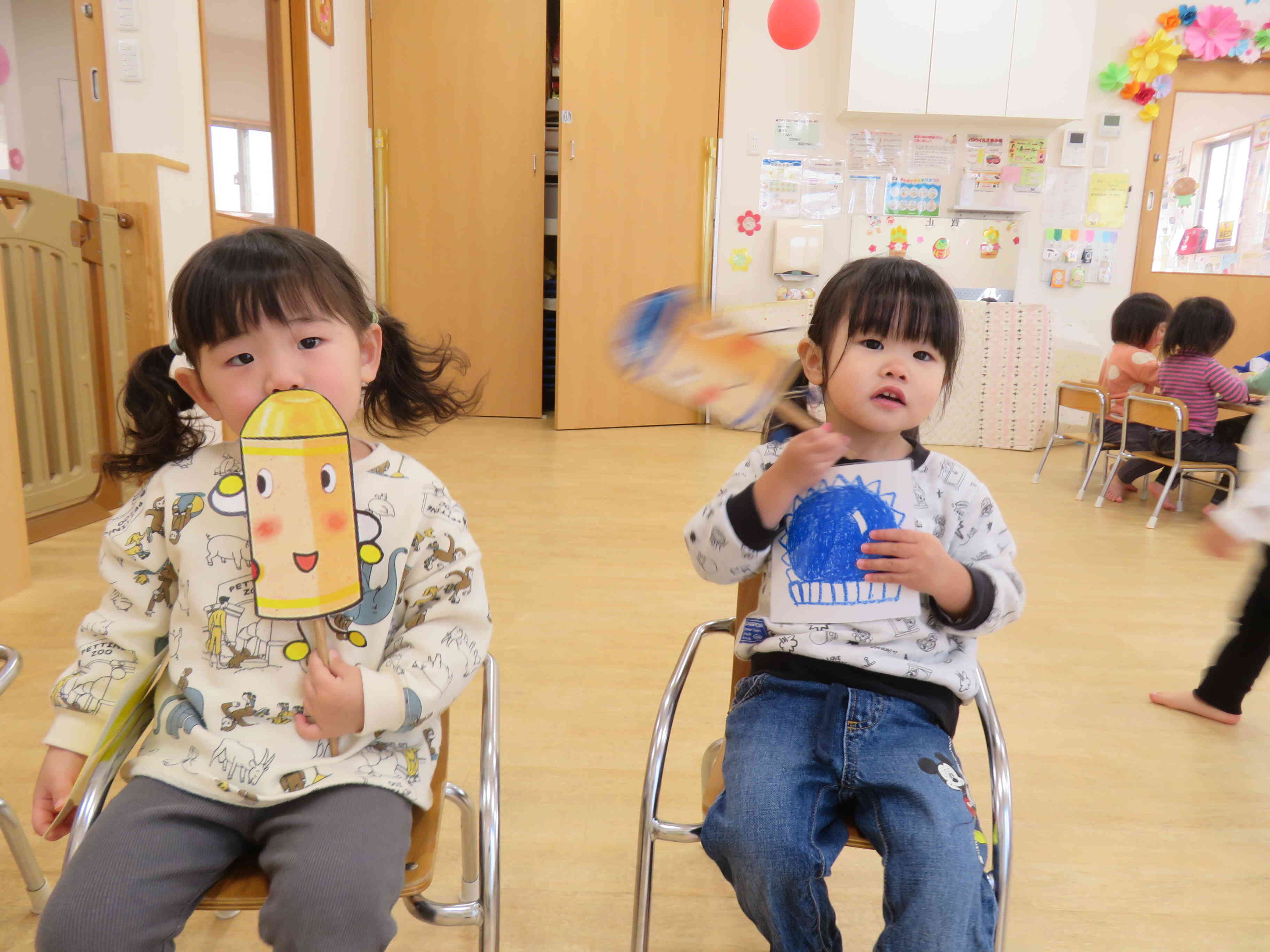 きいろとあおを選んだよ！素敵でしょ♪