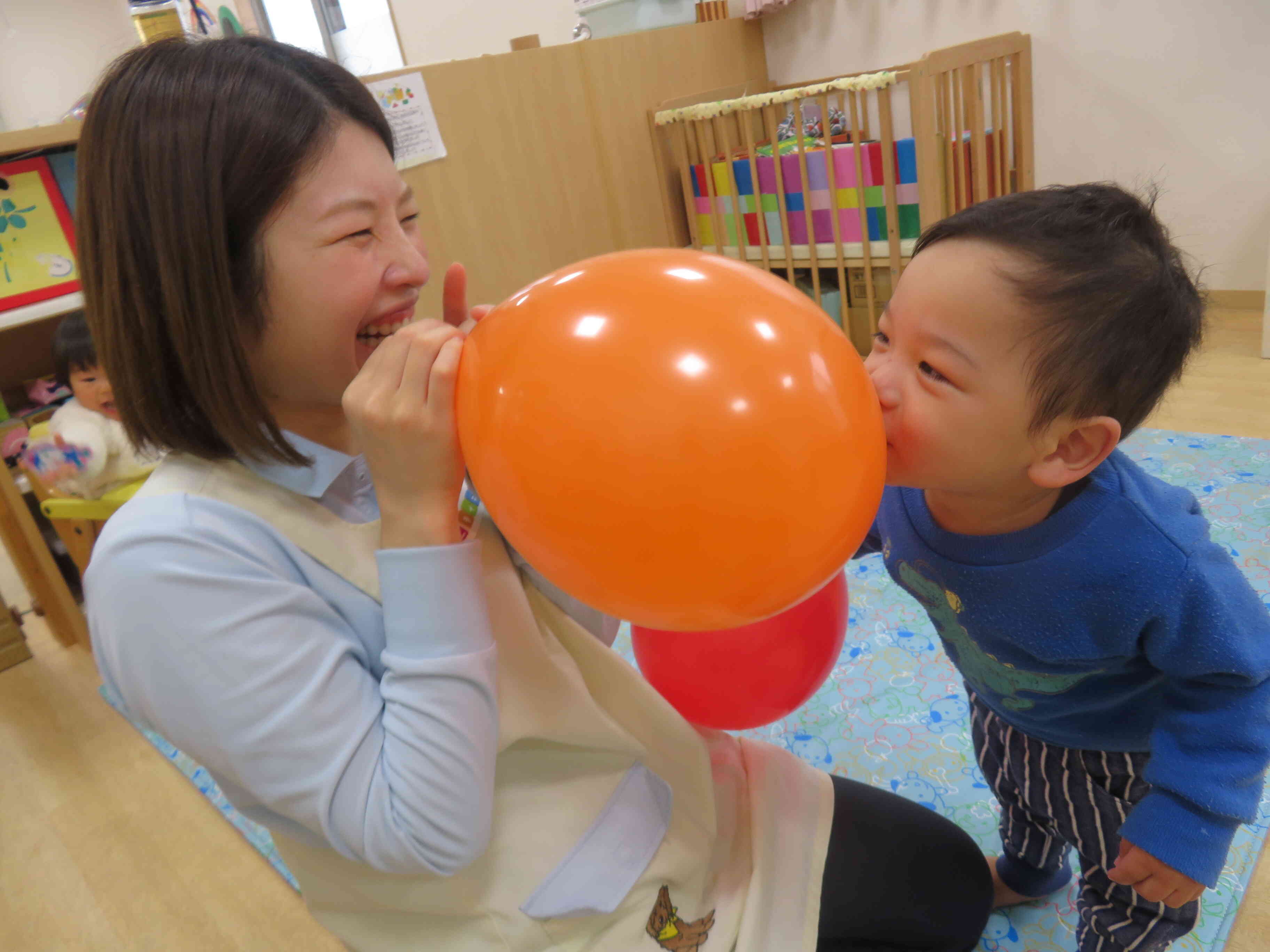 風船遊びをしたよ！