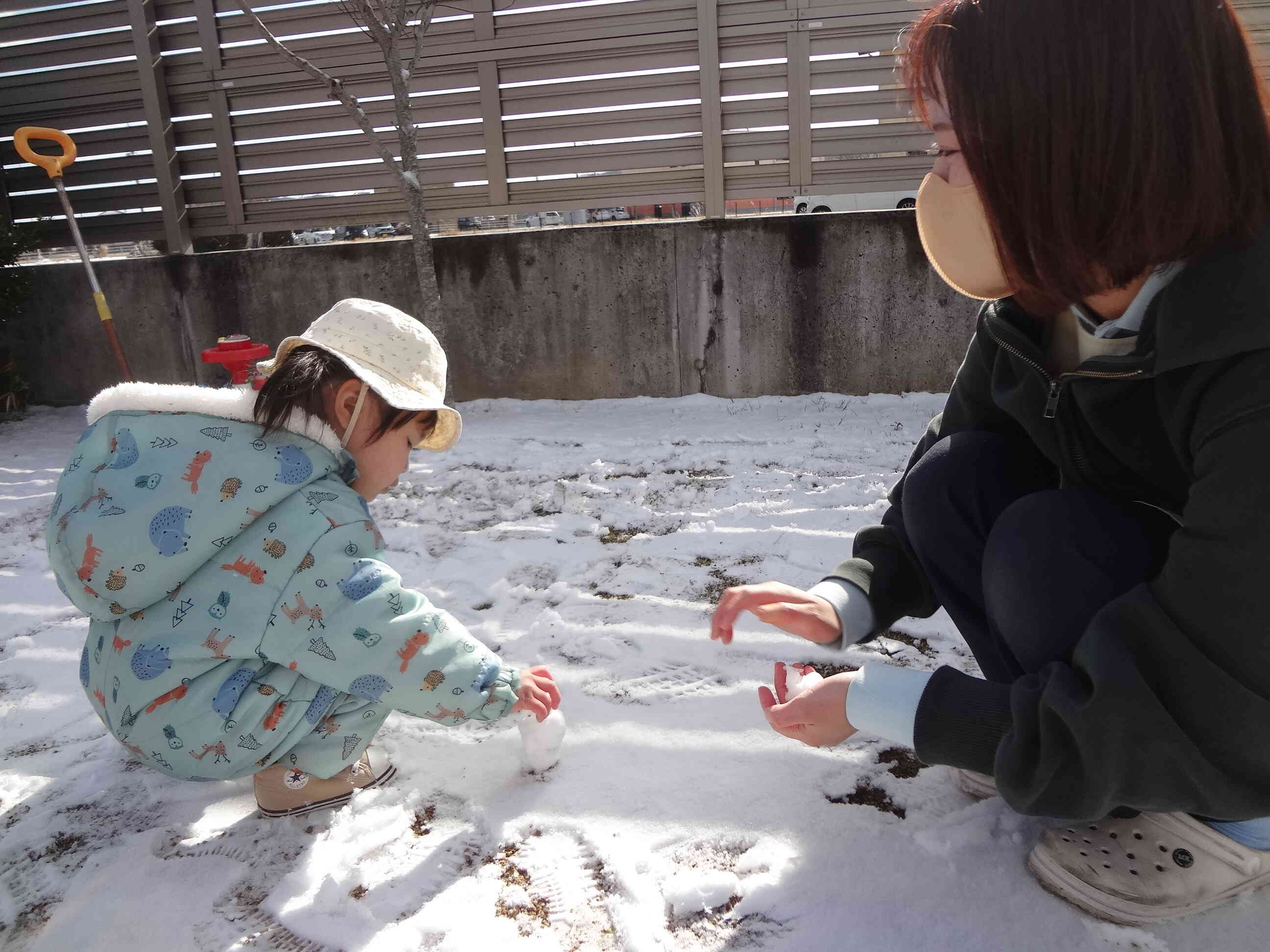 雪だるまを作りました