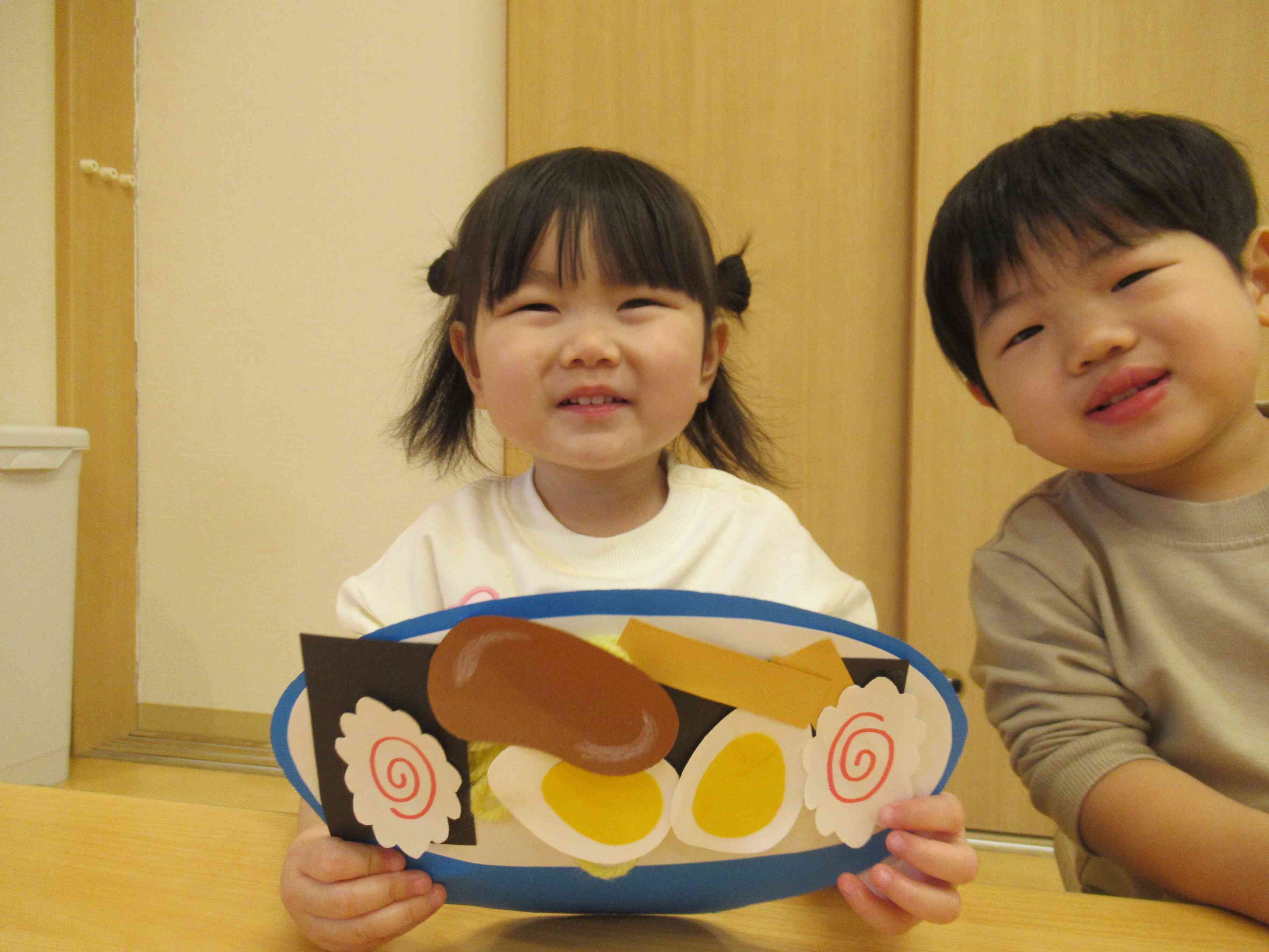 ラーメン完成！(1歳児)