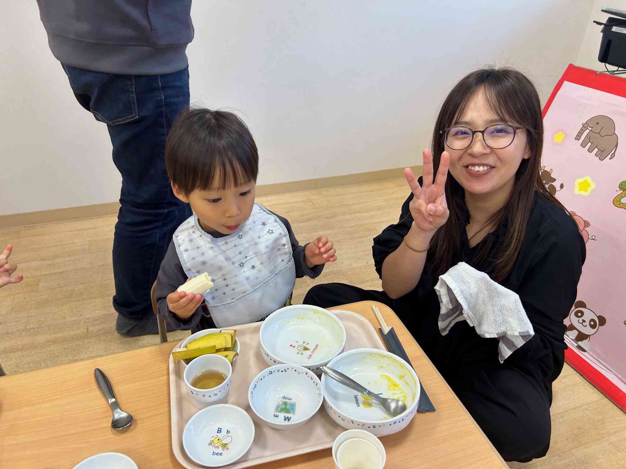 ママのバナナももらって食べました♡