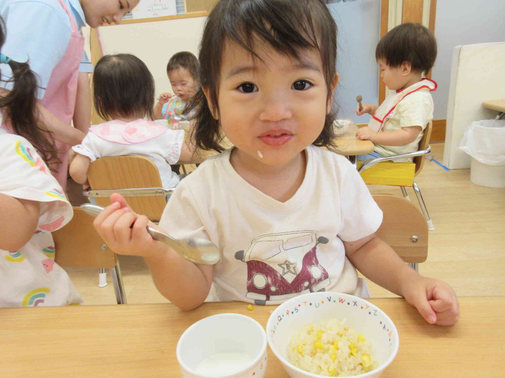 コーンピラフにして食べました！