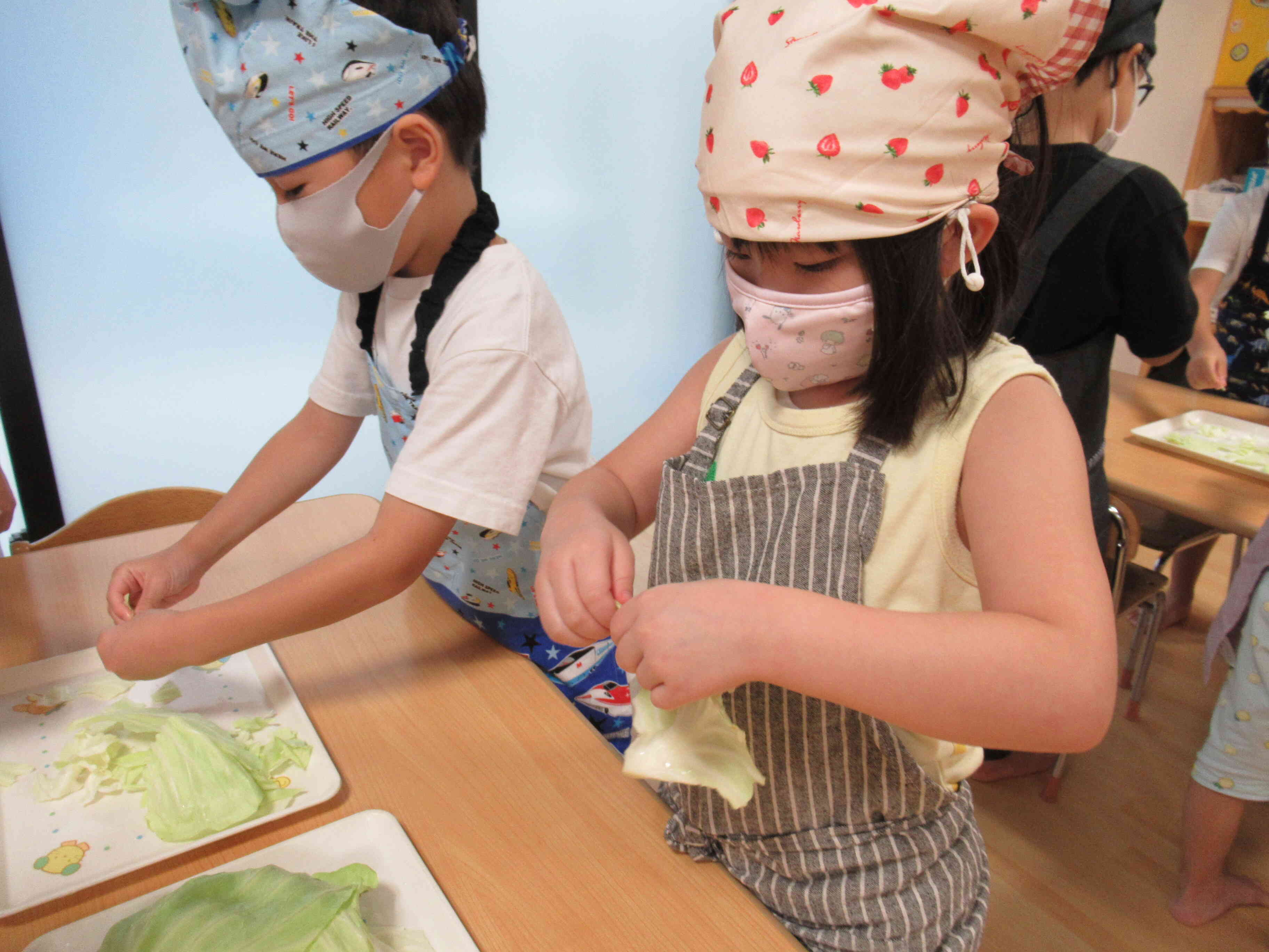 食育：焼きそばクッキング（4歳児・5歳児クラス）