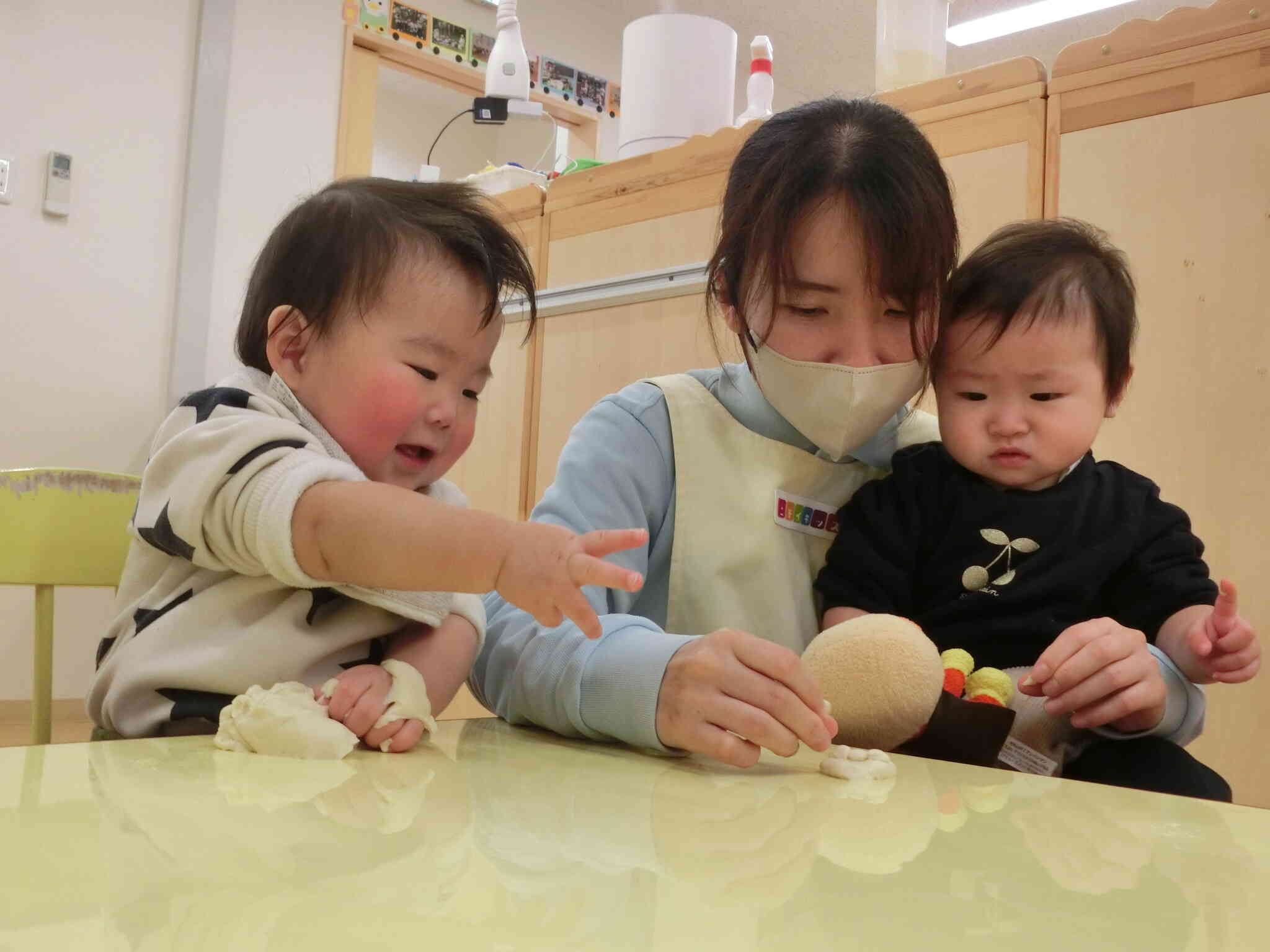 小麦粉粘土で遊んだよ♪