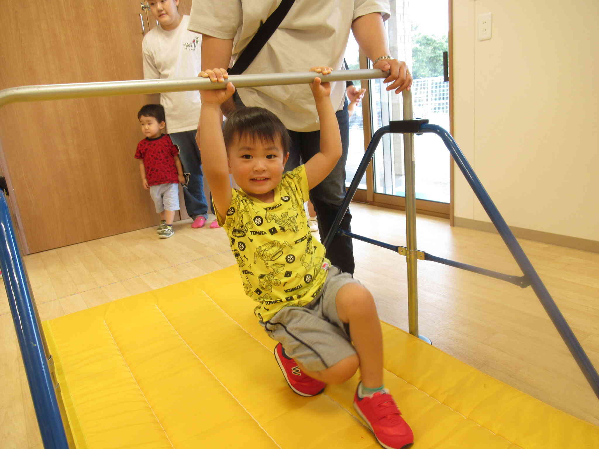 運動会の親子競技の練習