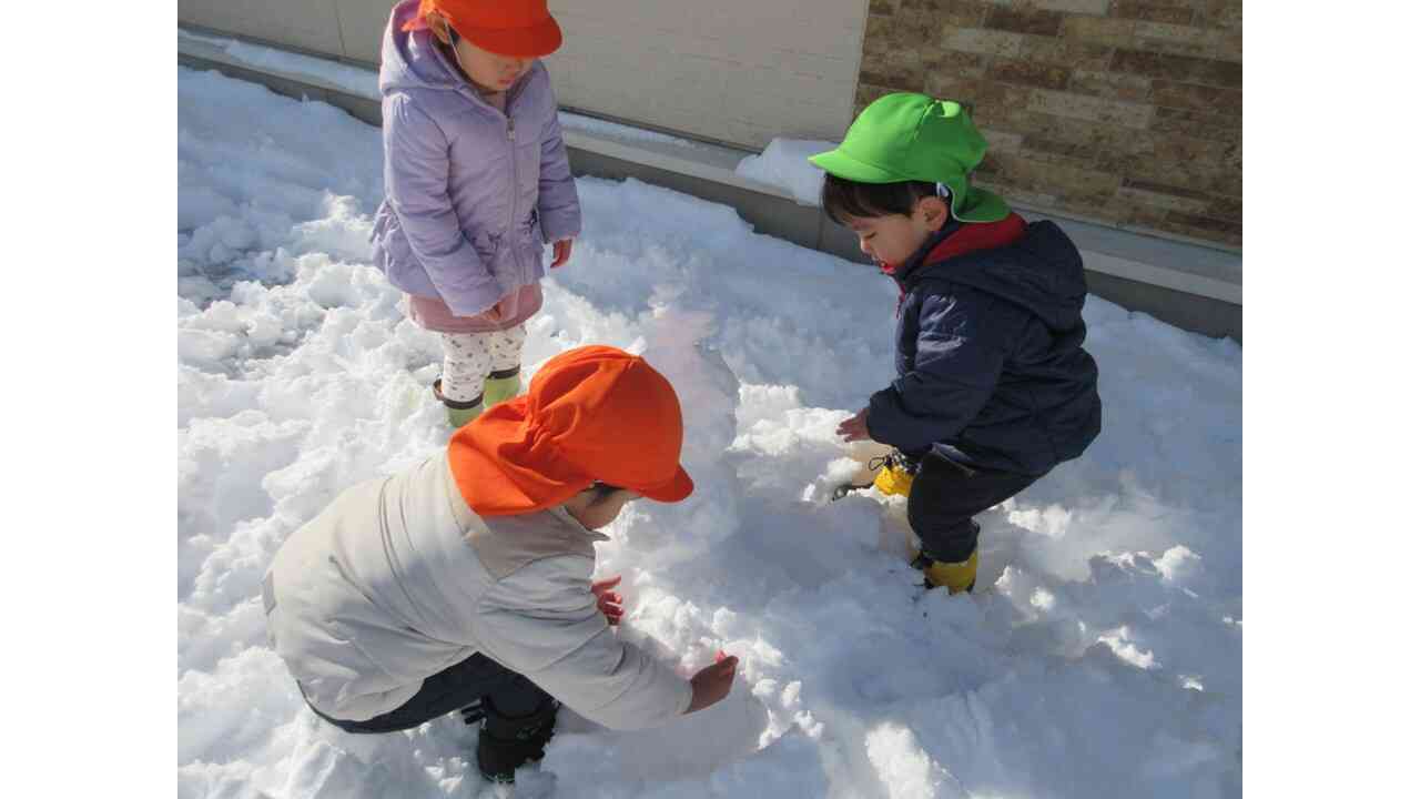 雪遊びをしたよ！