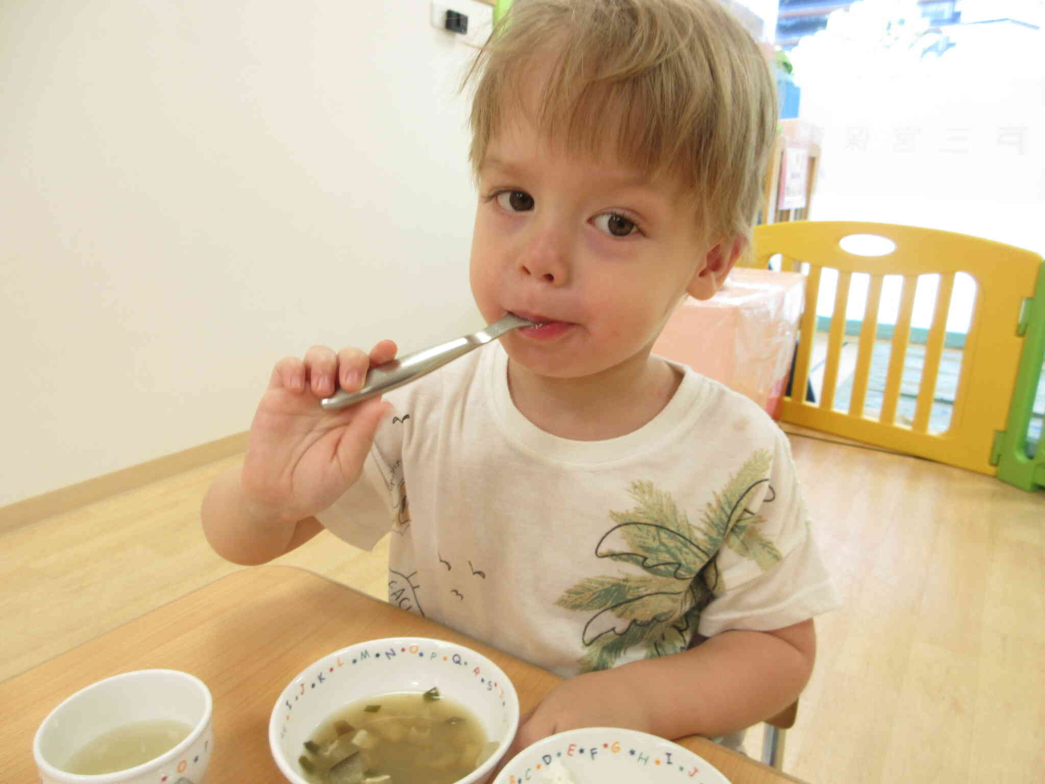 お給食おいしいね♪