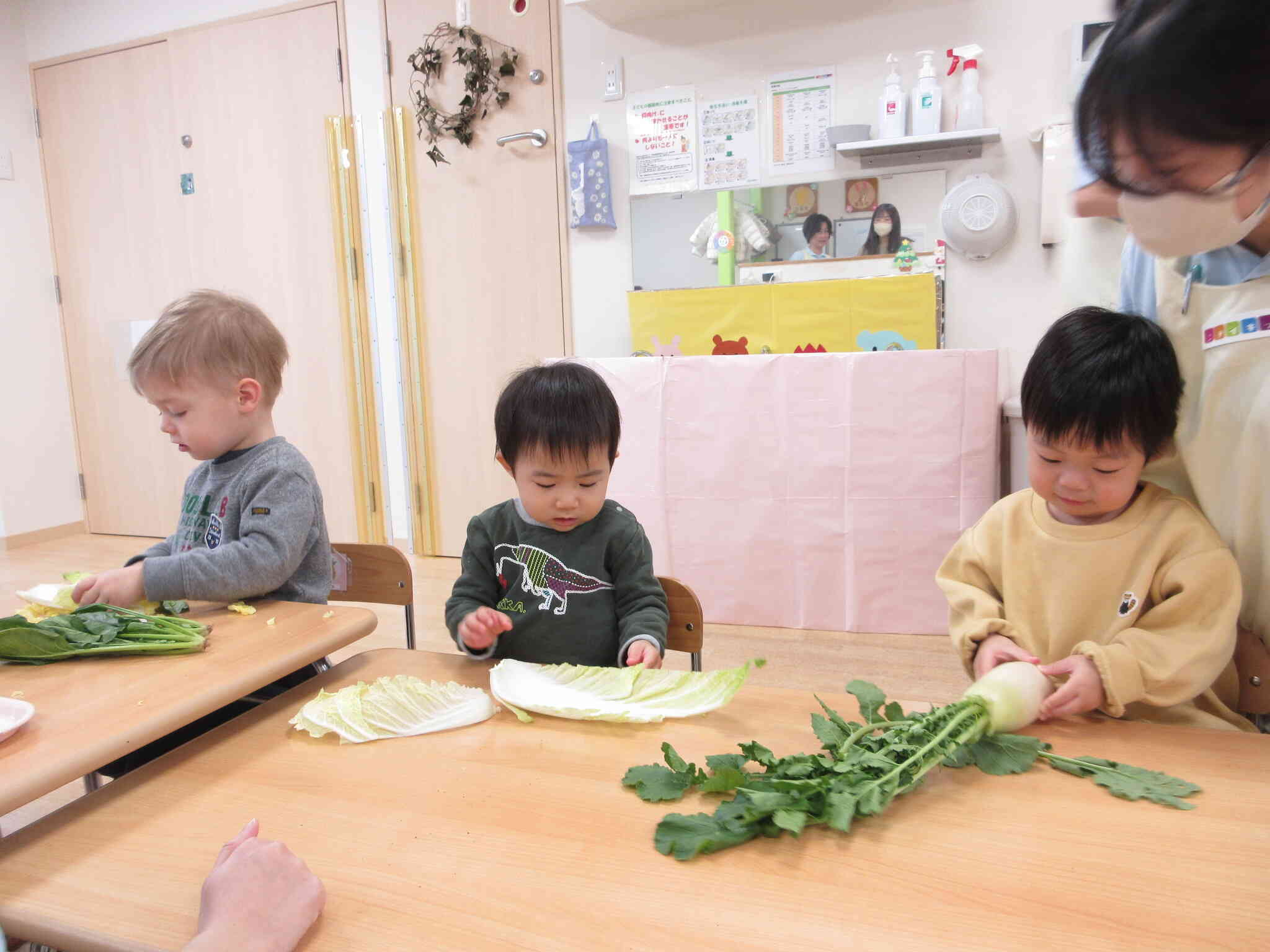 あひる、うさぎ組さんは・・・