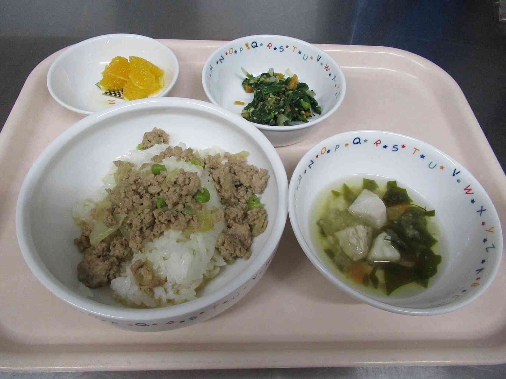 12月25日の給食(幼児食)