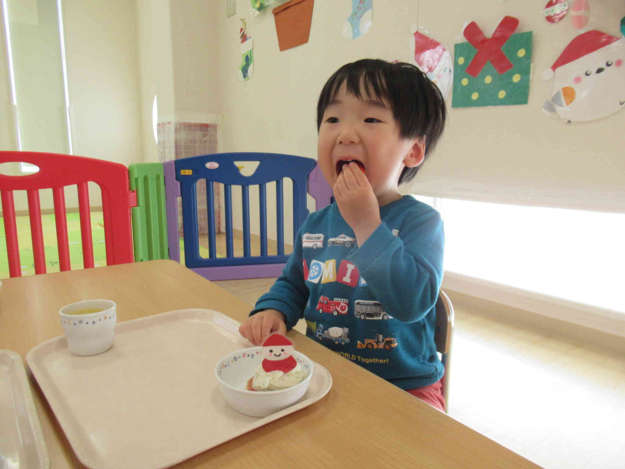 【12月の食育】クリスマスケーキを作ろう！