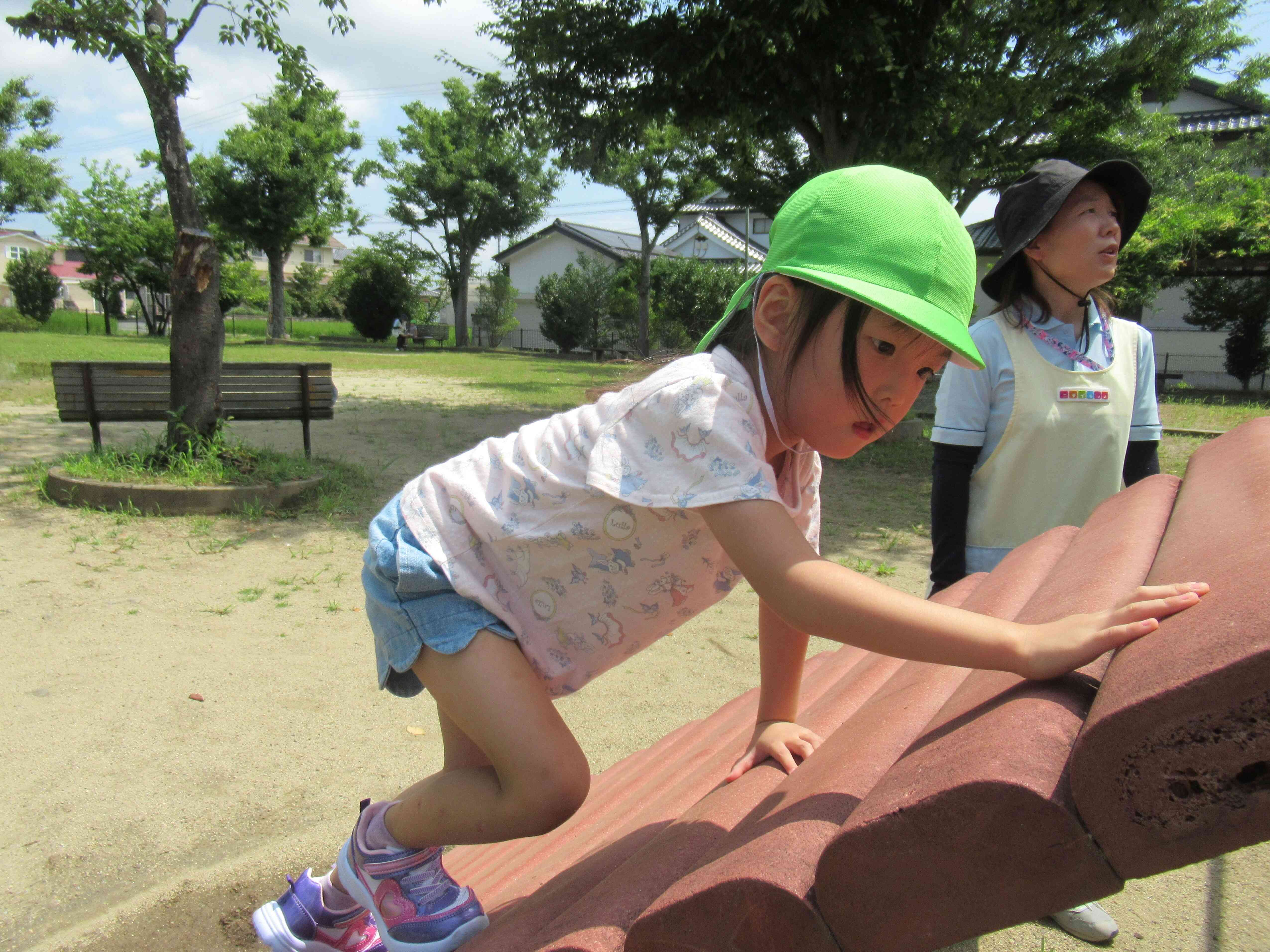 きりん組さん(5歳児)と一緒に笹川公園に行ったよ。