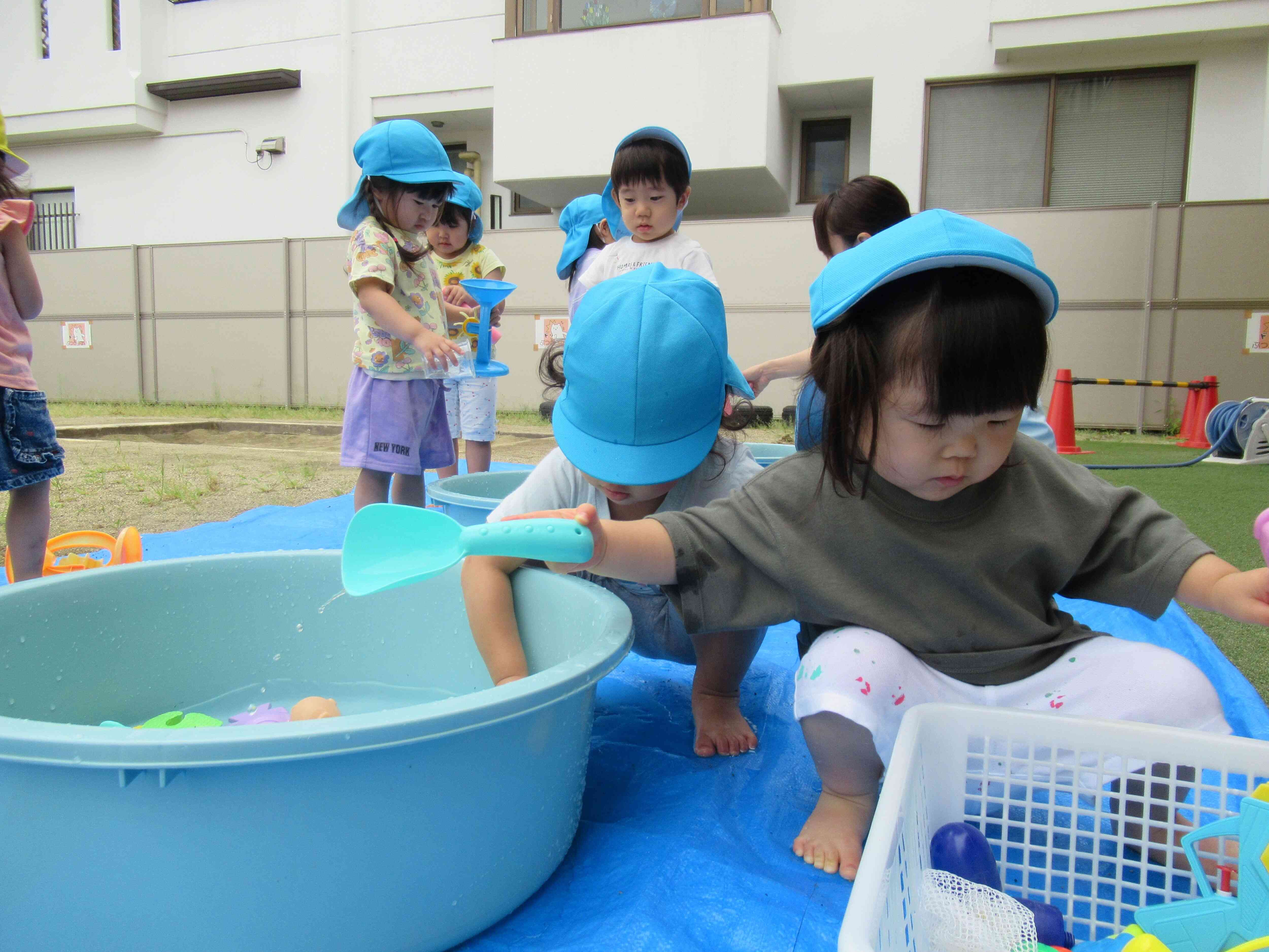 水遊びも大好き♡