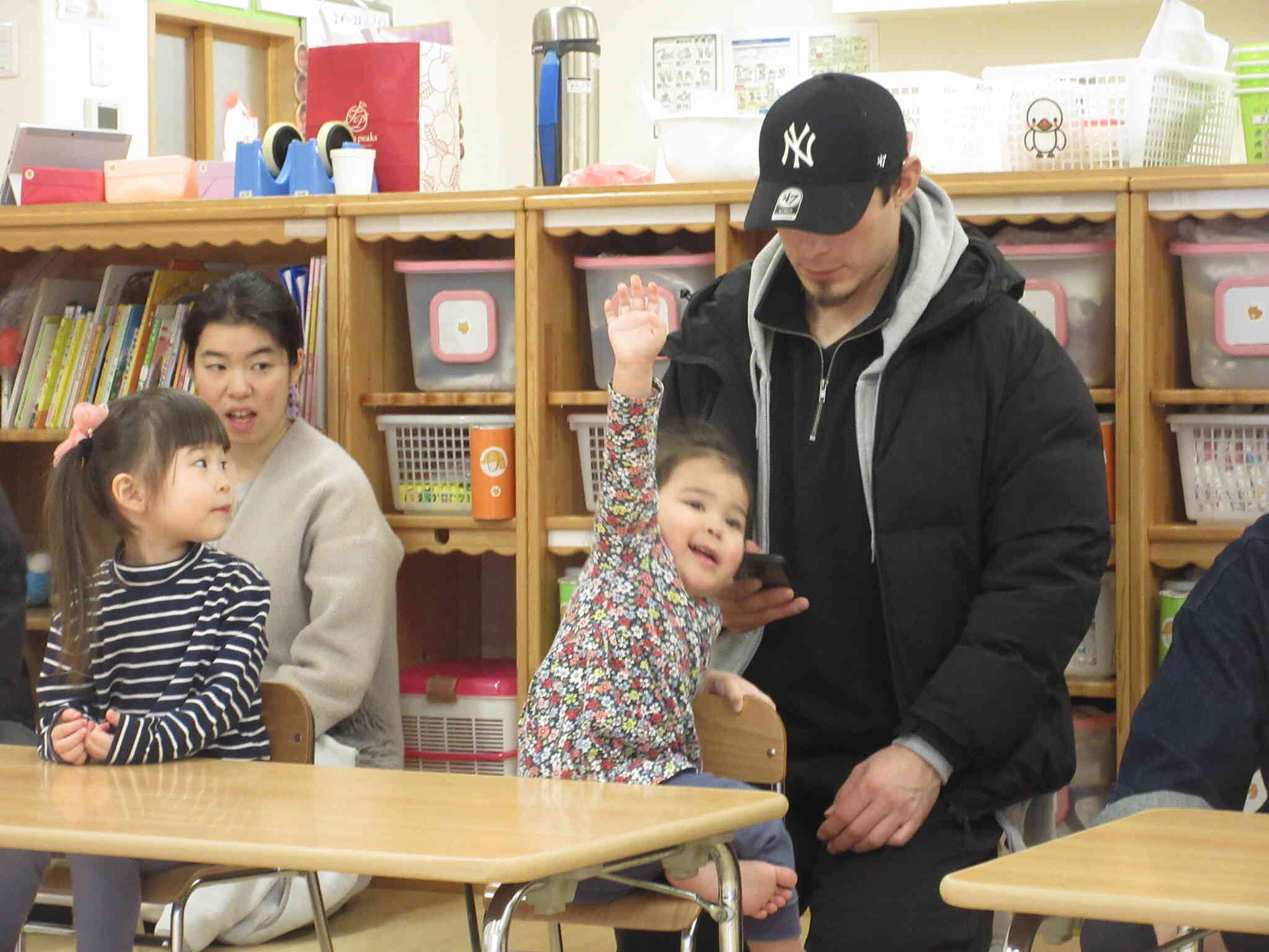 朝の会では「はーい！」と元気にお返事☆