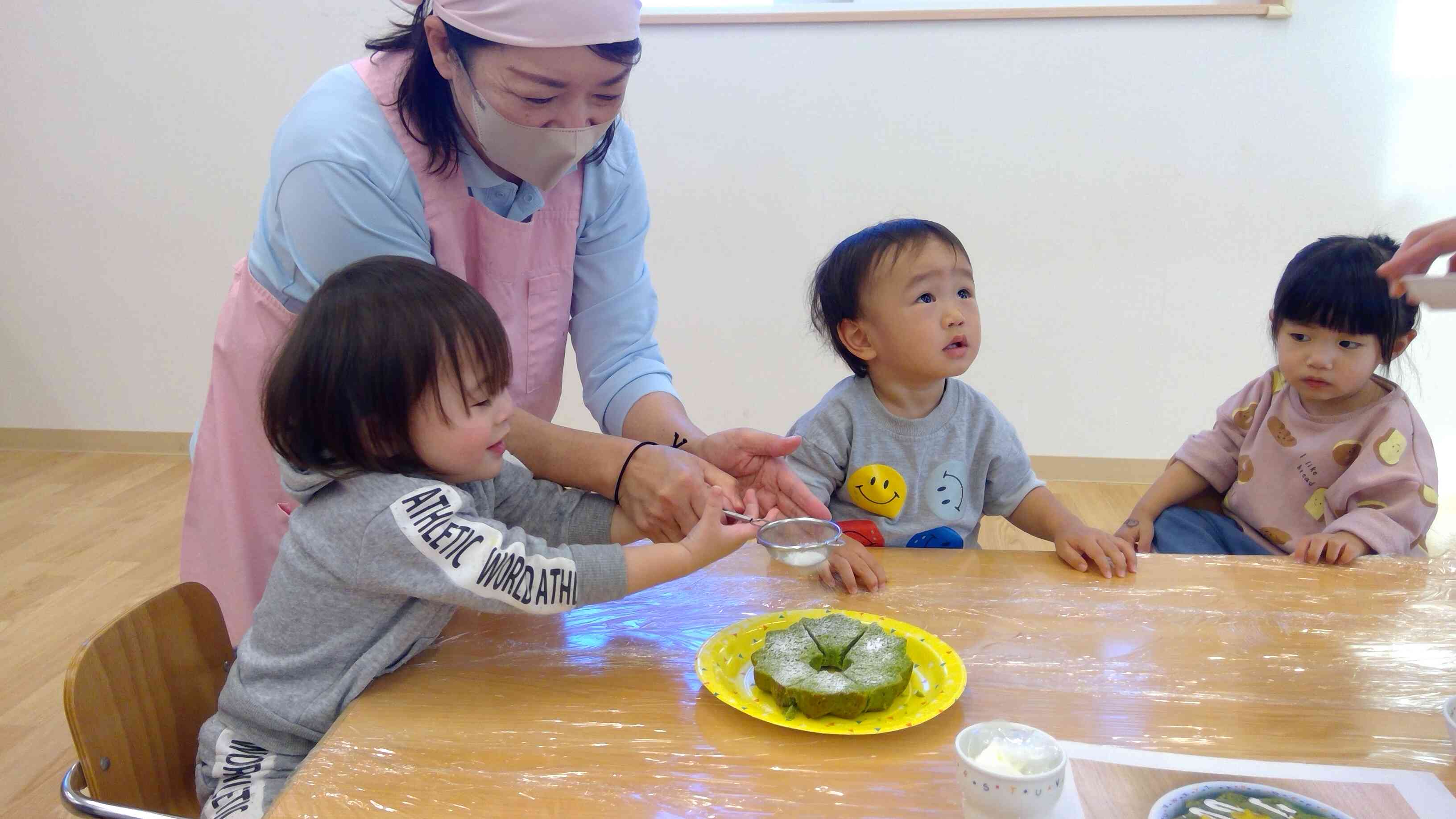 粉砂糖もかけてみよう！