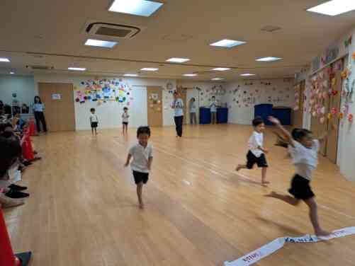 ぱんだ組(3歳児）かけっこ　最後まで全力で頑張りました！